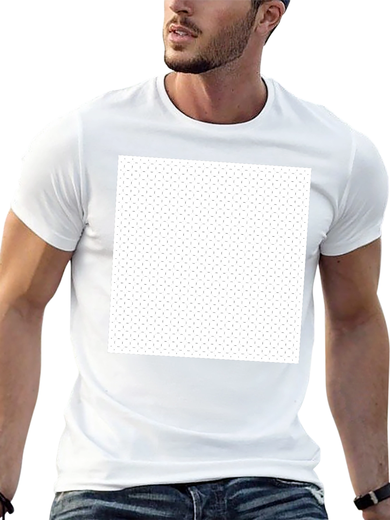 Black Crew Neck T-Shirt with Graphic