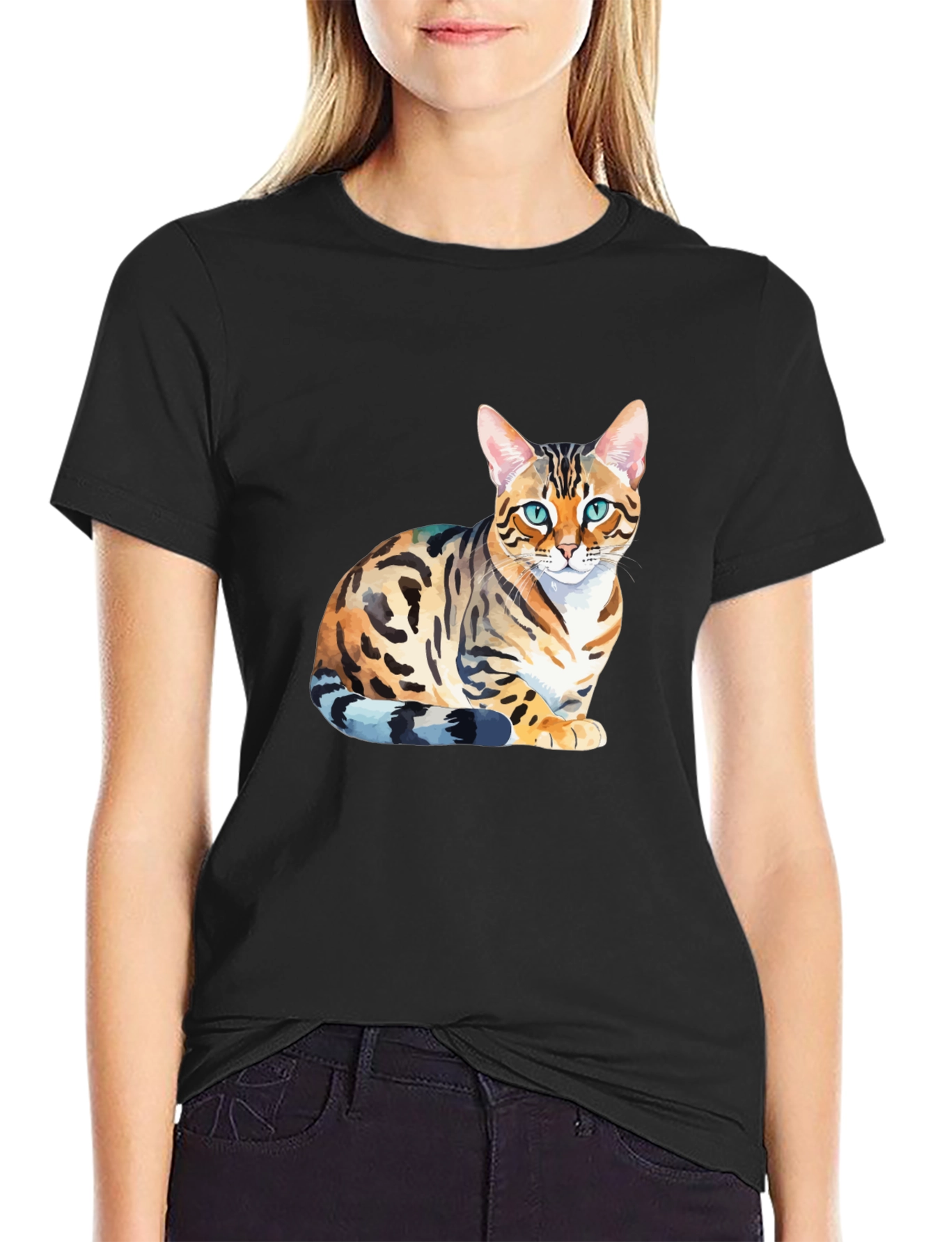 Bengal Cat Graphic T-Shirt - Stylish Mens Tee