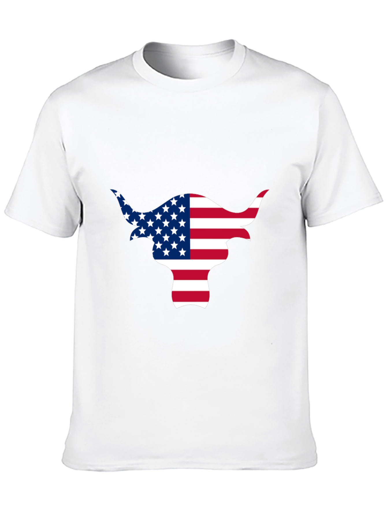 American Flag Bull Graphic Black Tee