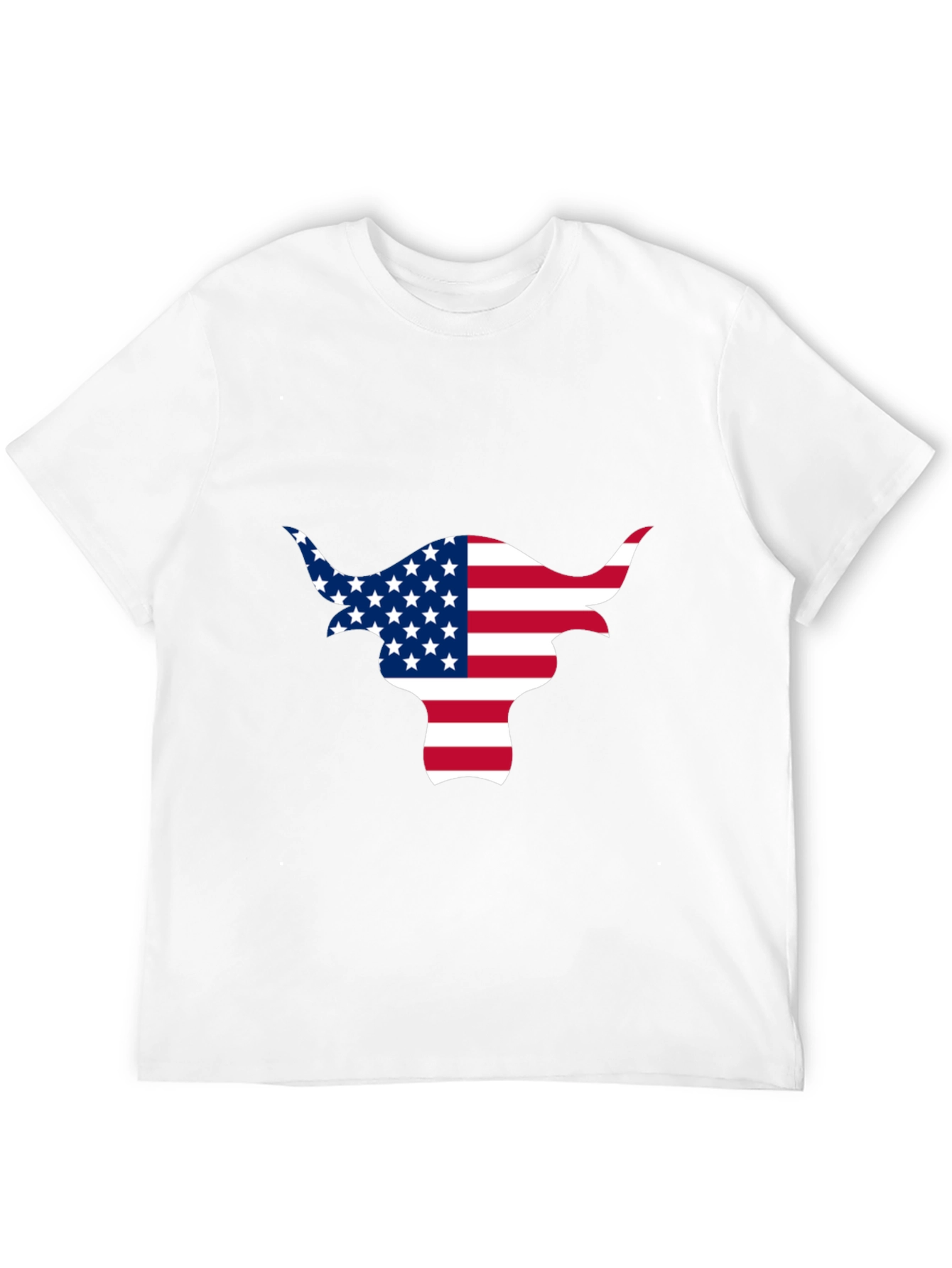 American Flag Bull Graphic Black Tee