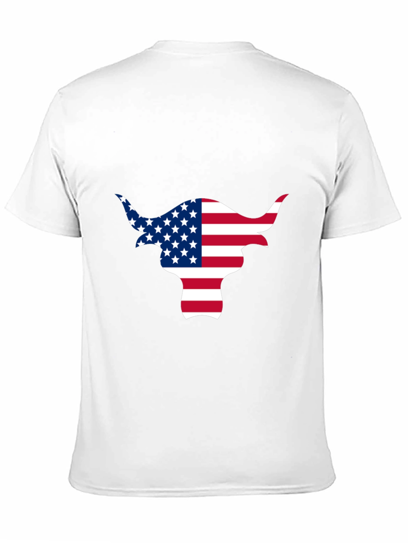 American Flag Bull Graphic Black Tee