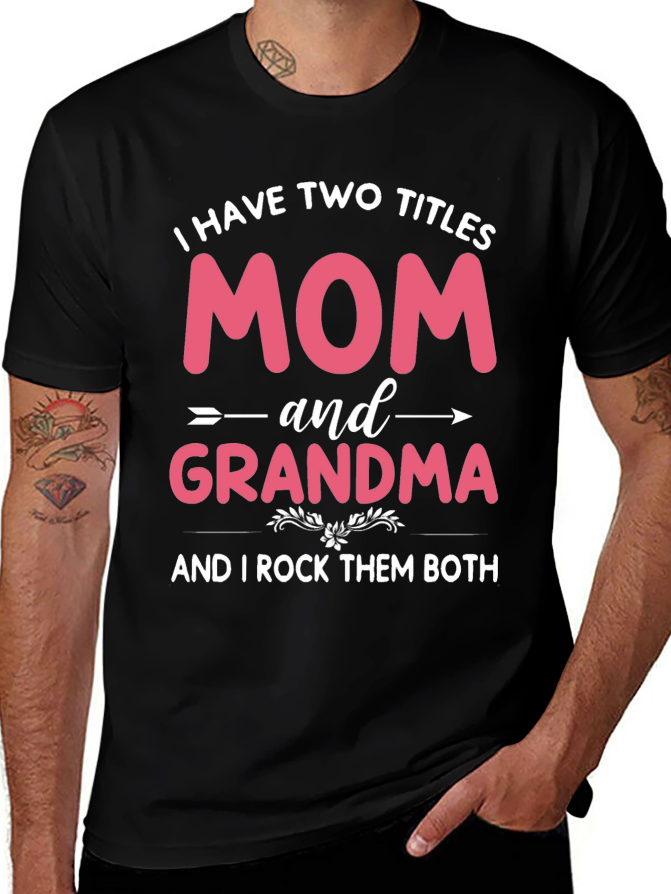 Mom and Grandma T-Shirt - I Rock Them Both