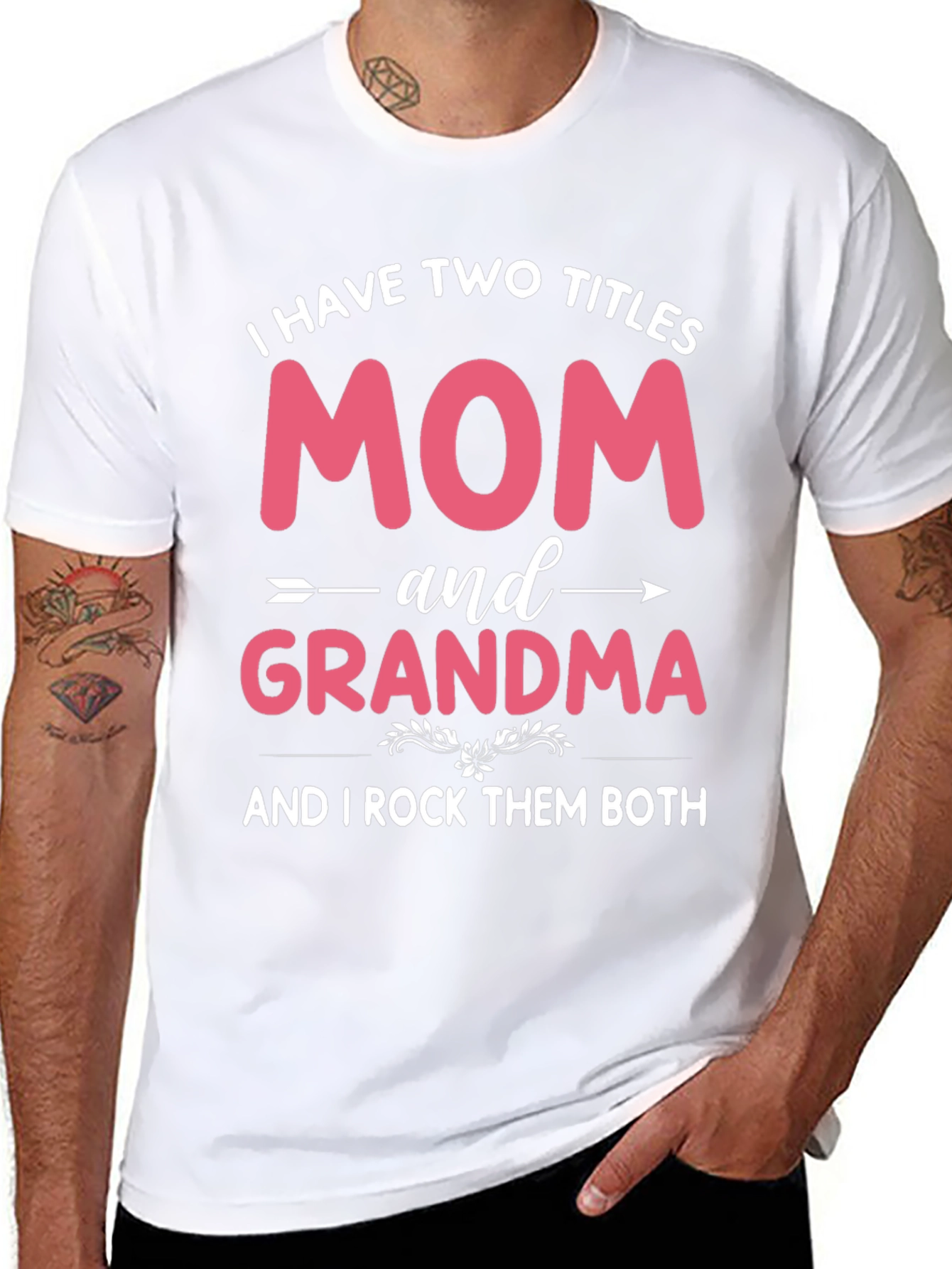 Mom and Grandma T-Shirt - I Rock Them Both