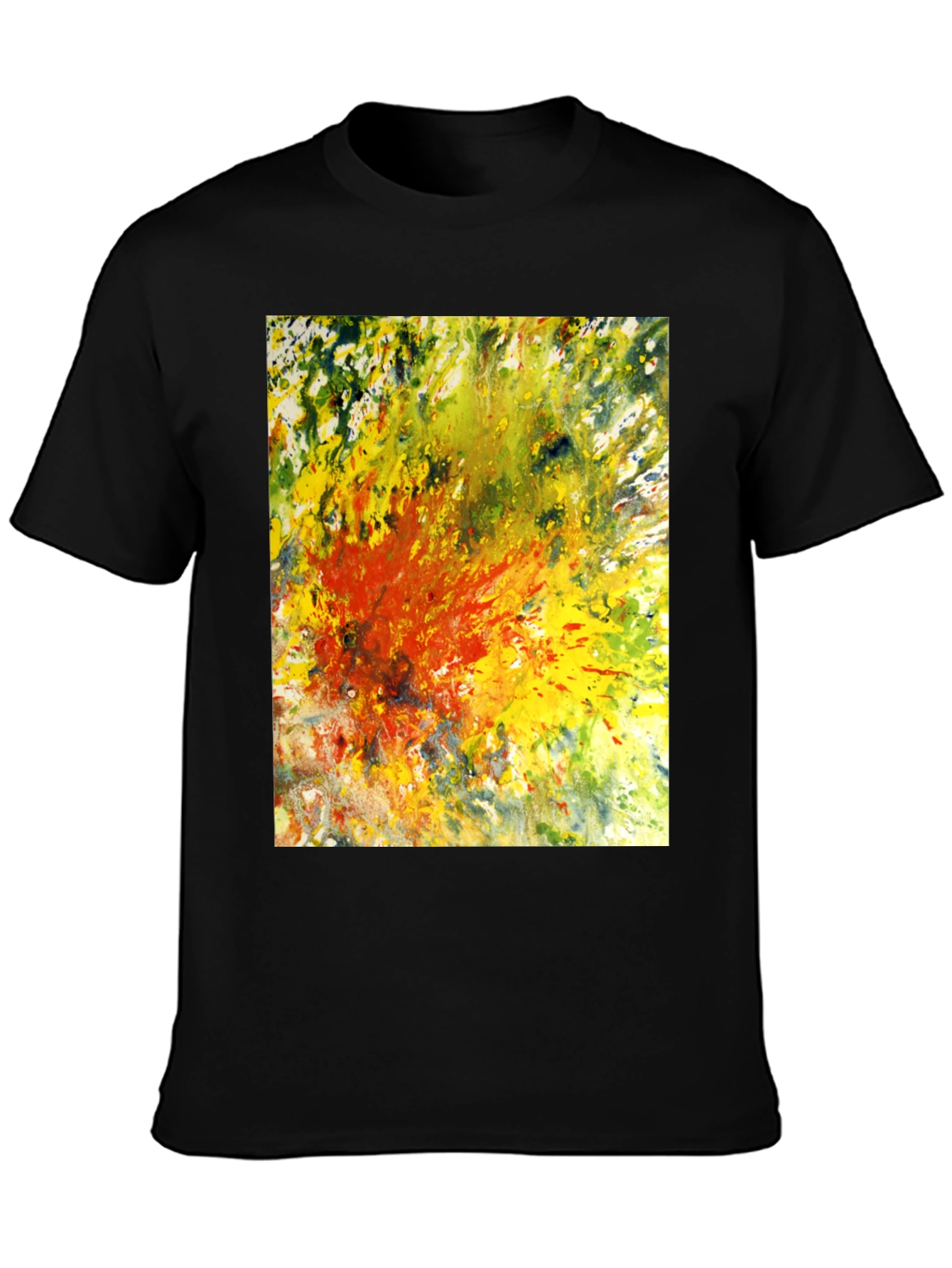 Abstract Art Graphic Tee - Black