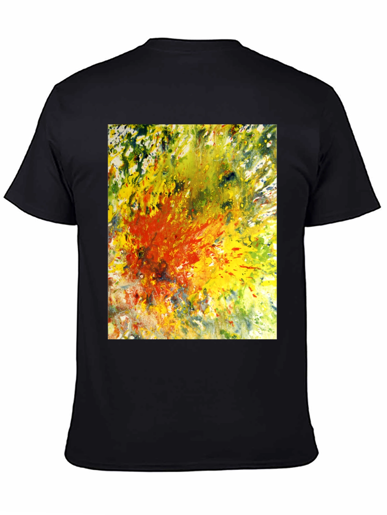 Abstract Art Graphic Tee - Black
