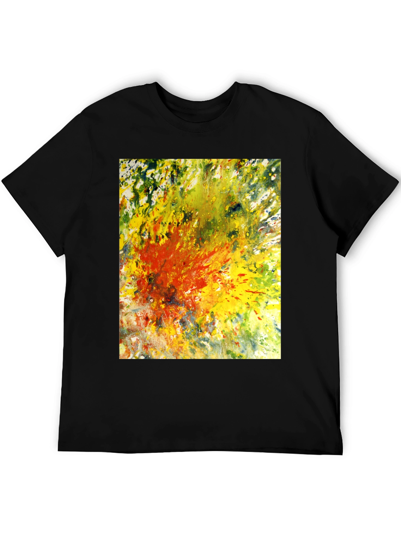 Abstract Art Graphic Tee - Black