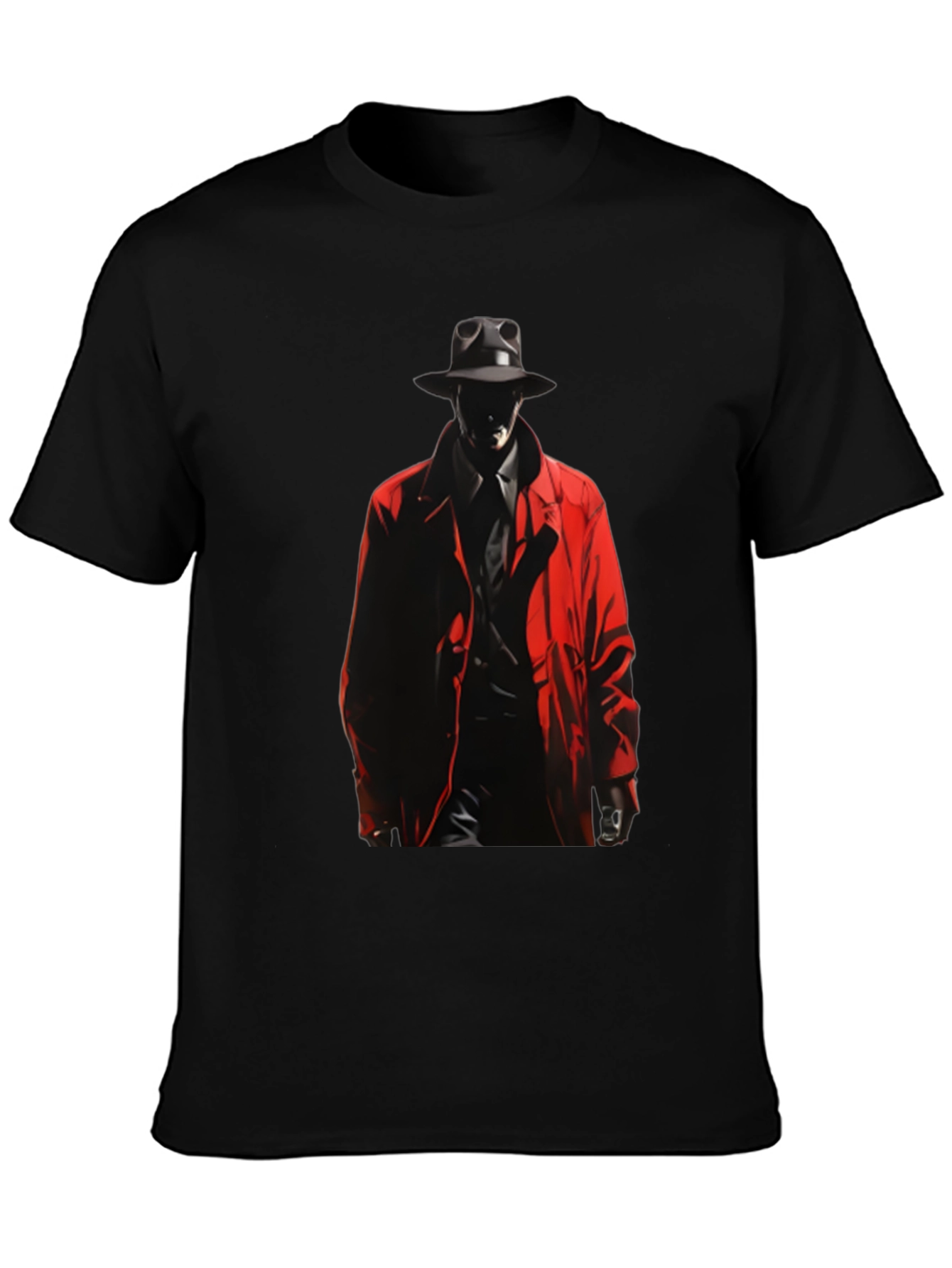 Noir Detective Graphic Tee - Mens Black T-Shirt