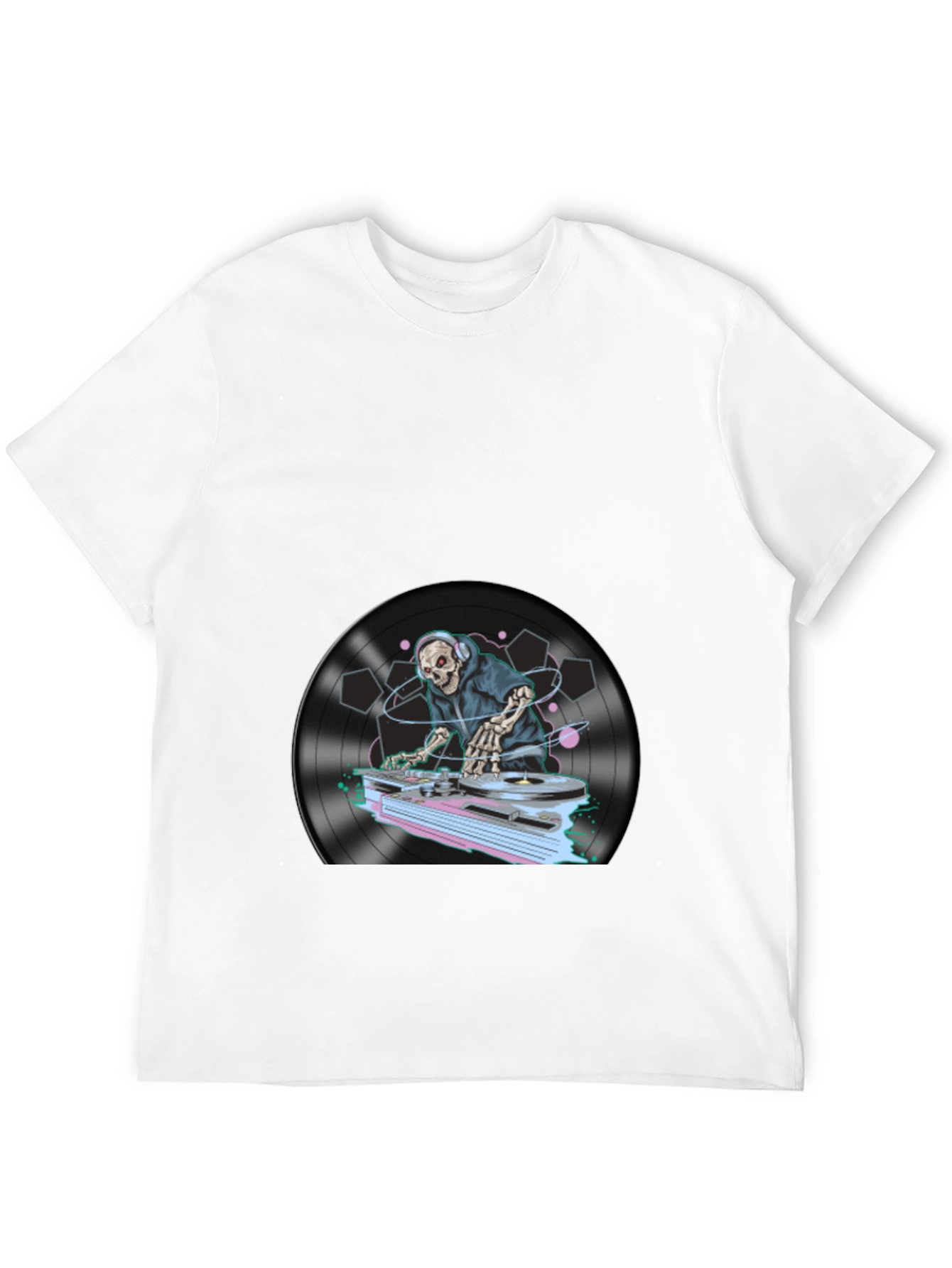 DJ Skeleton Graphic T-Shirt