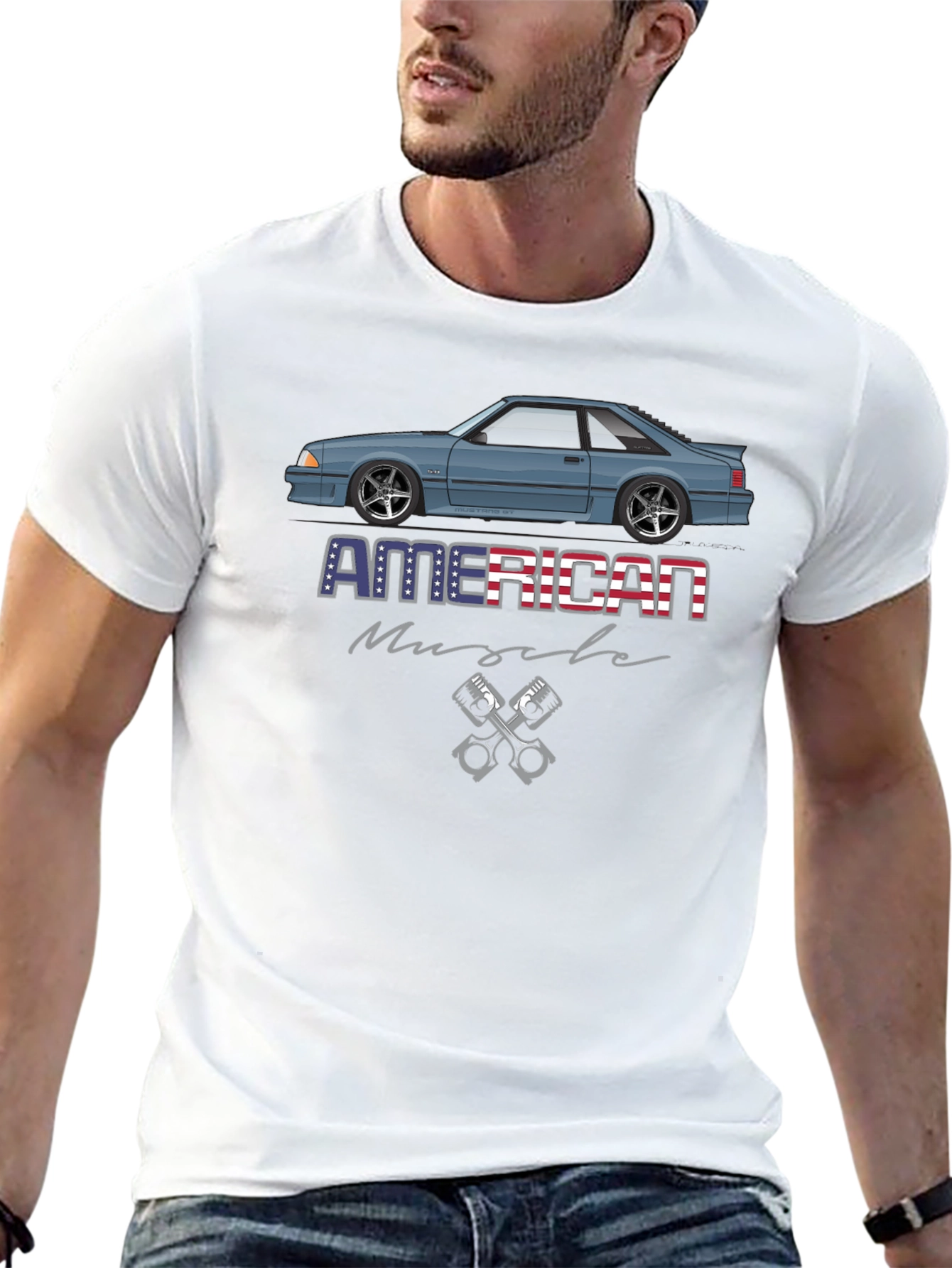 American Muscle Car Graphic T-Shirt