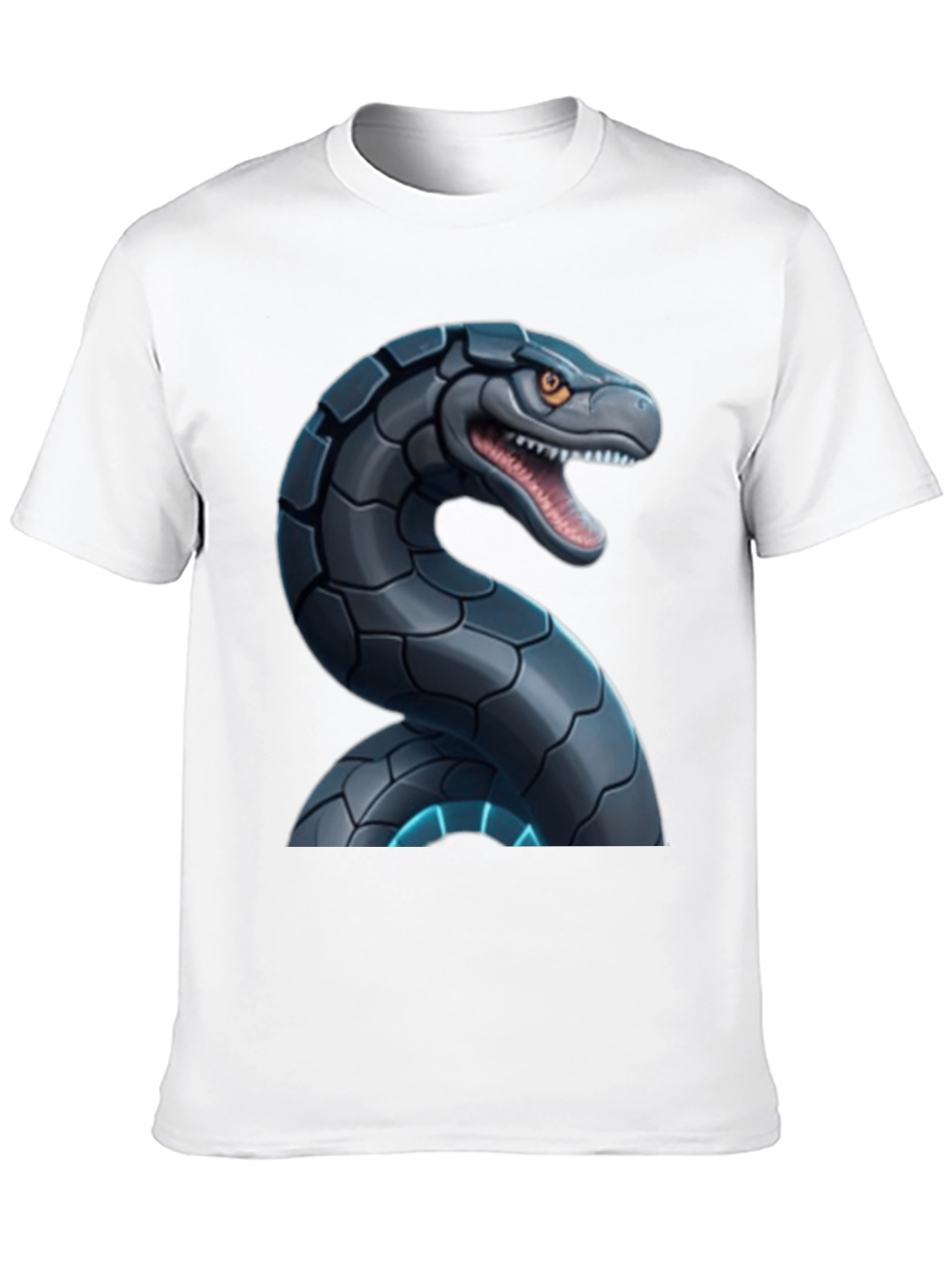 Robotic Snake Graphic T-Shirt - Black