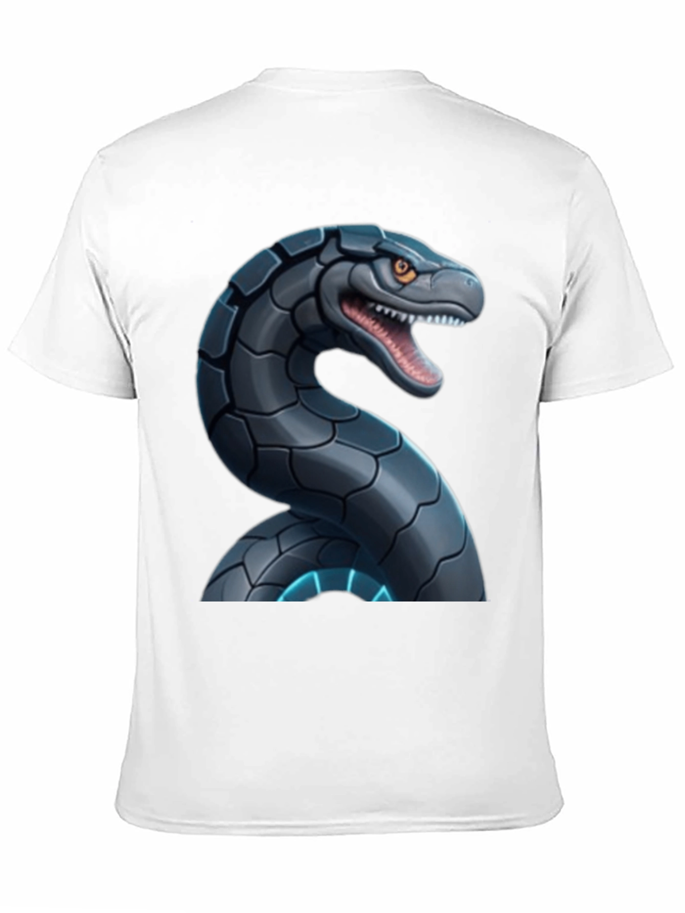 Robotic Snake Graphic T-Shirt - Black