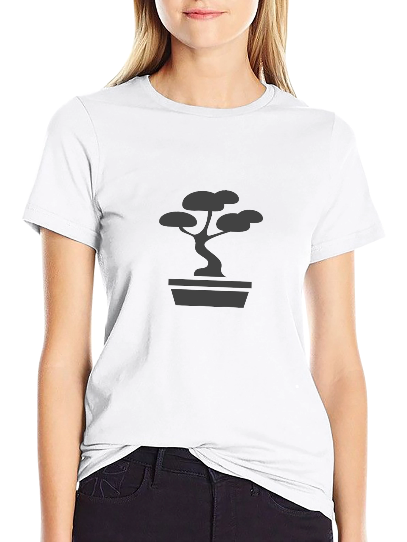 Bonsai Tree Graphic T-Shirt - Black