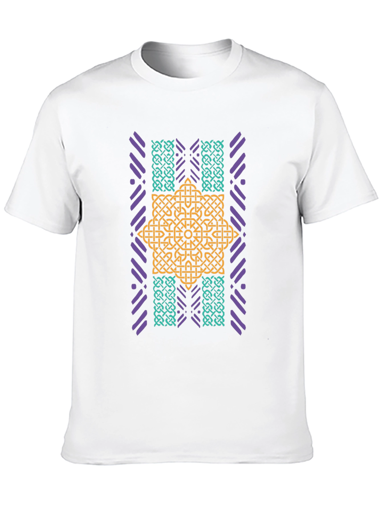 Geometric Celtic Knot Graphic Tee - Black