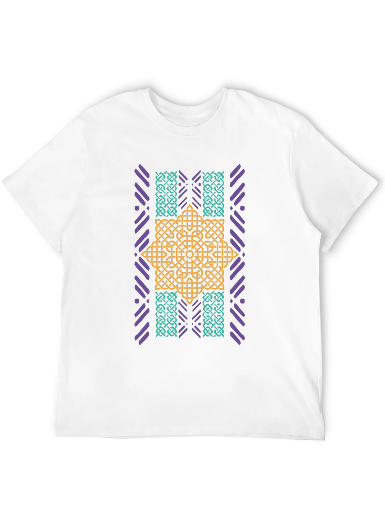Geometric Celtic Knot Graphic Tee - Black