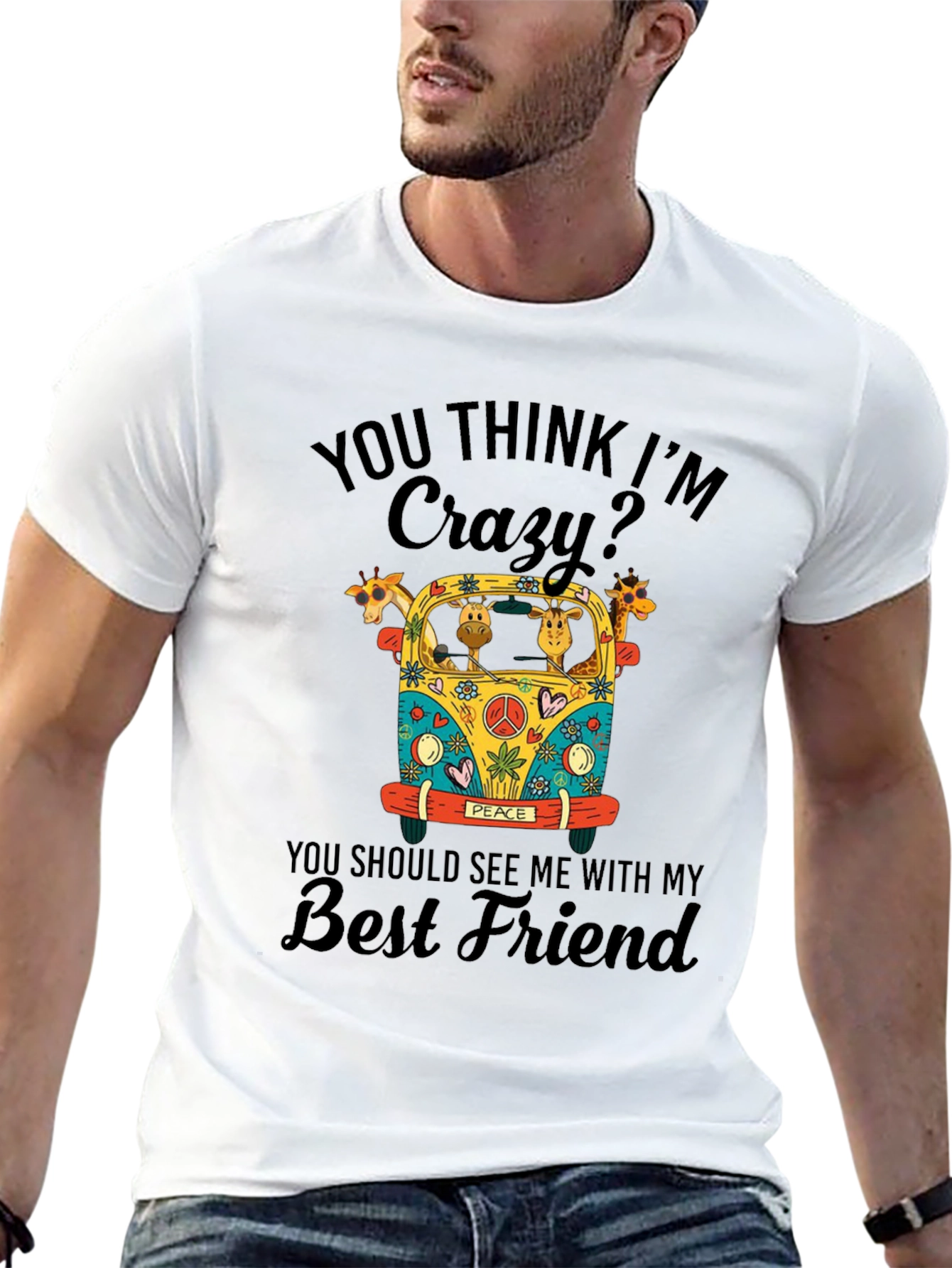 Crazy Giraffe Best Friend T-Shirt