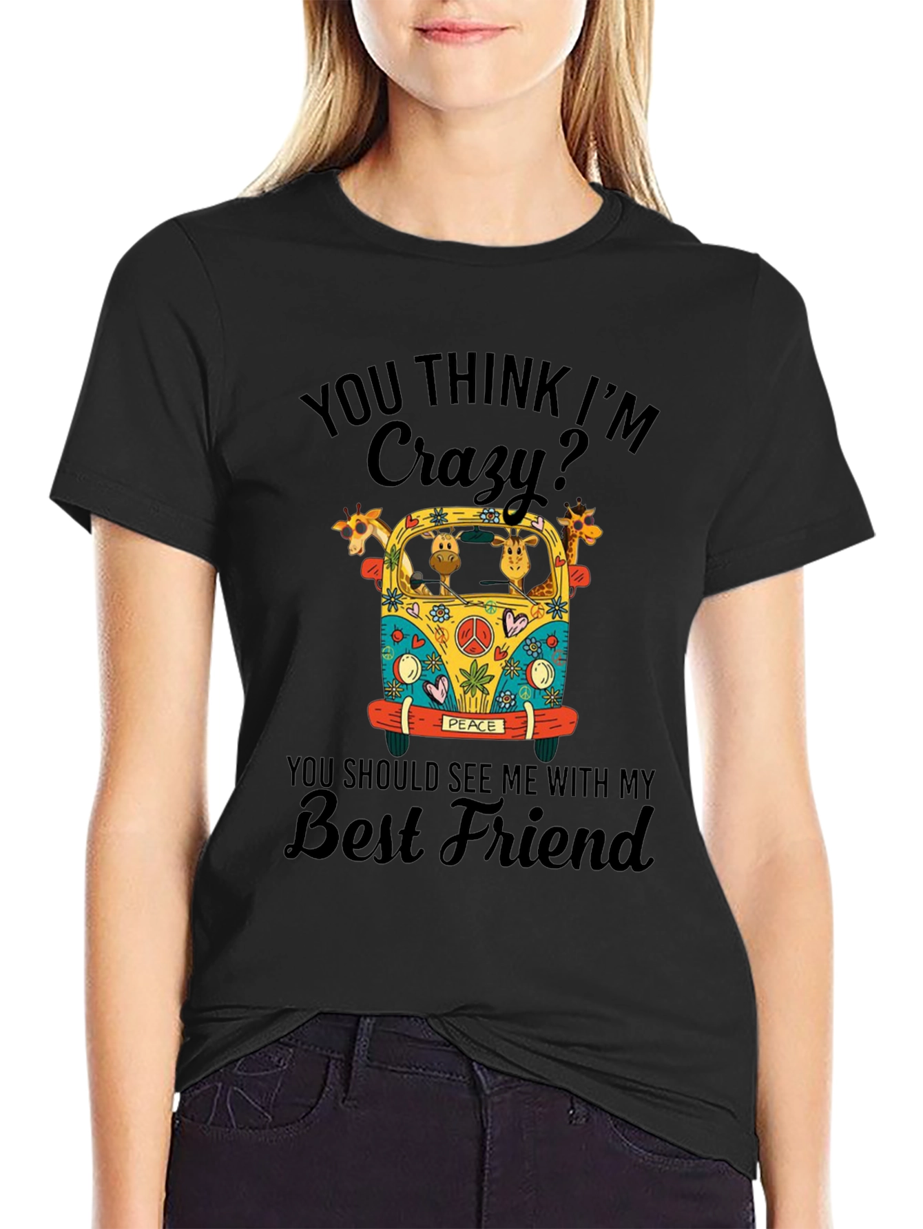 Crazy Giraffe Best Friend T-Shirt
