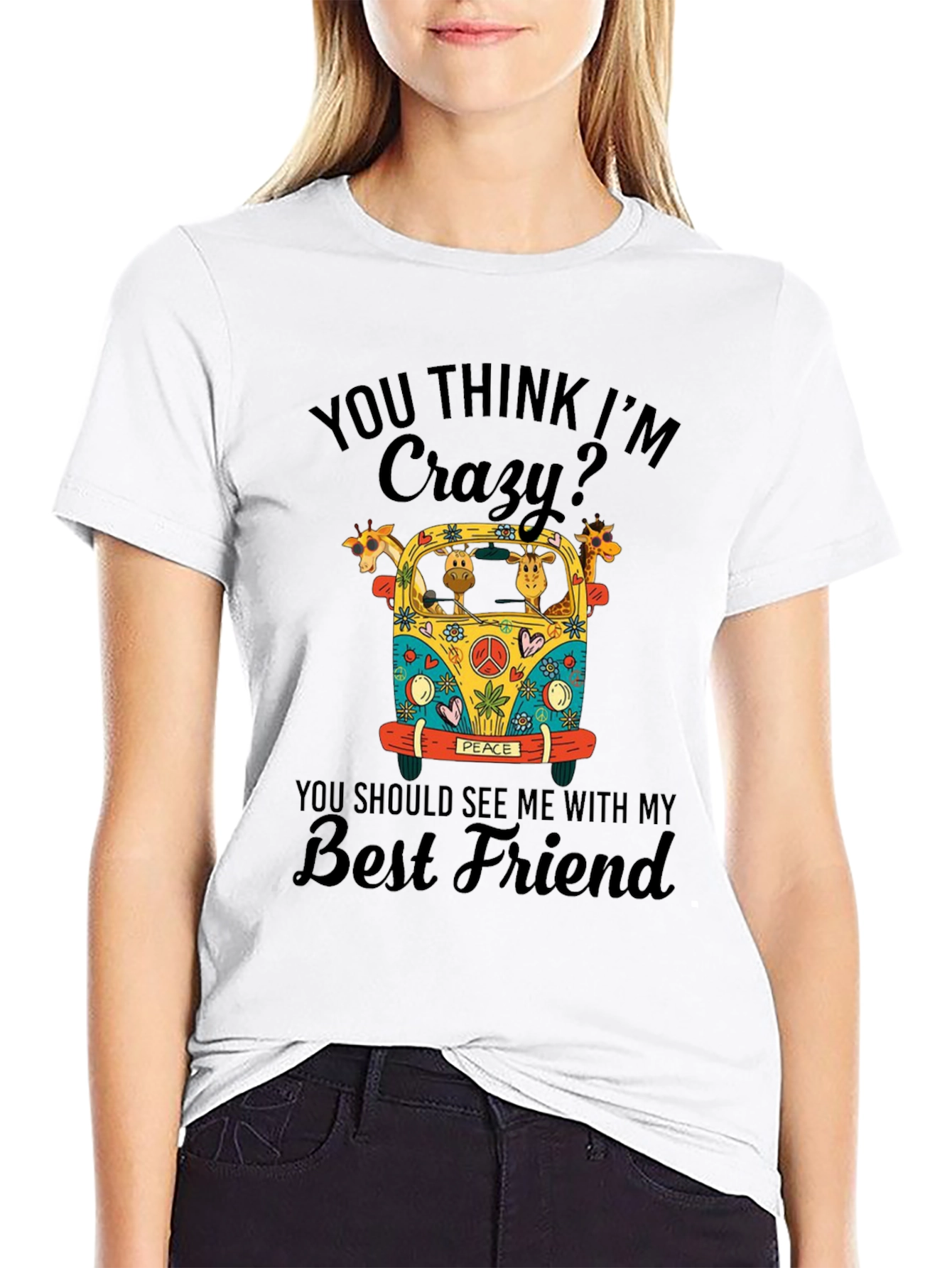 Crazy Giraffe Best Friend T-Shirt