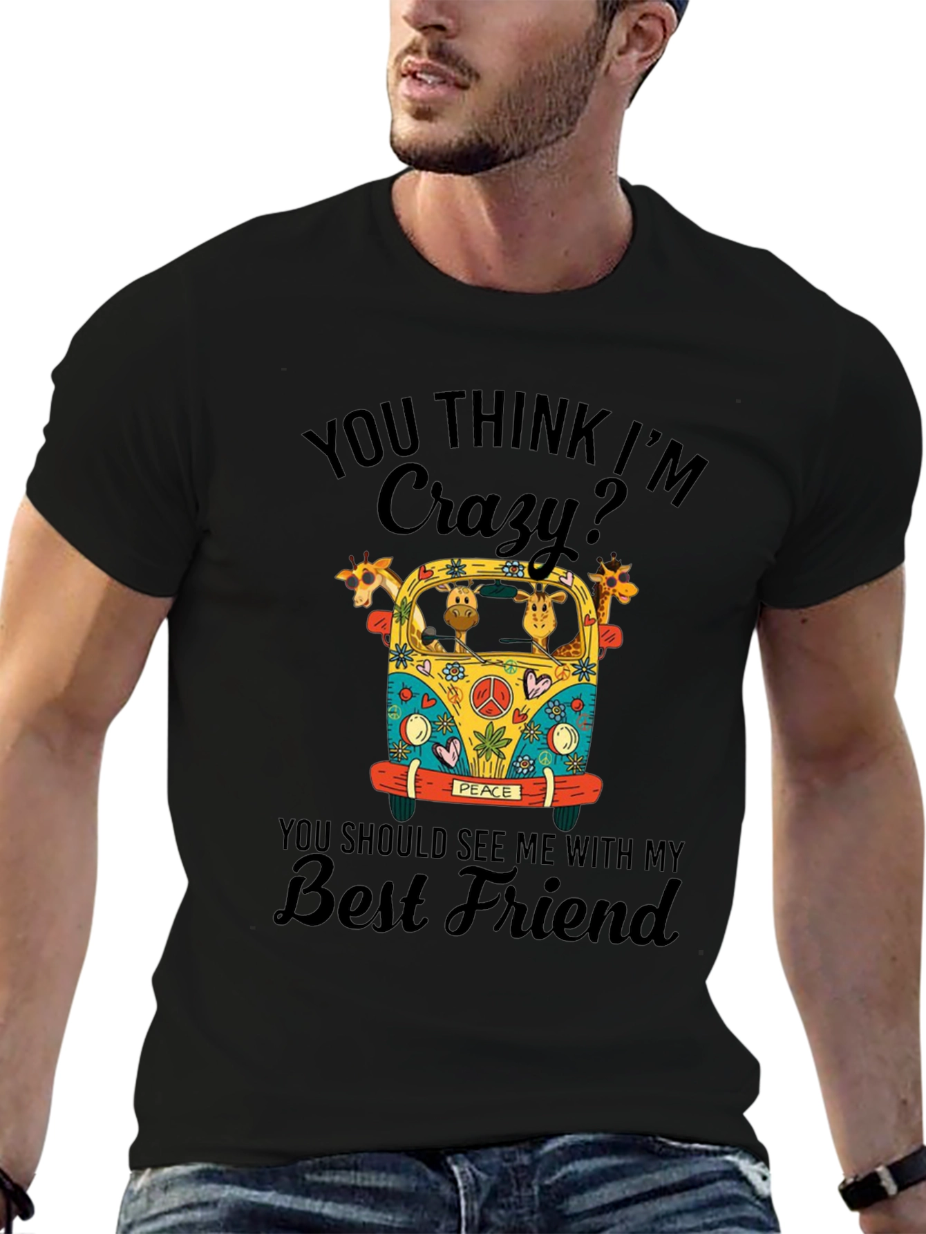 Crazy Giraffe Best Friend T-Shirt