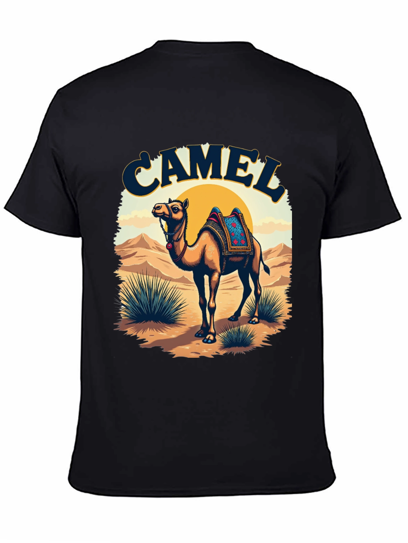 Camel Desert Scene Graphic Tee