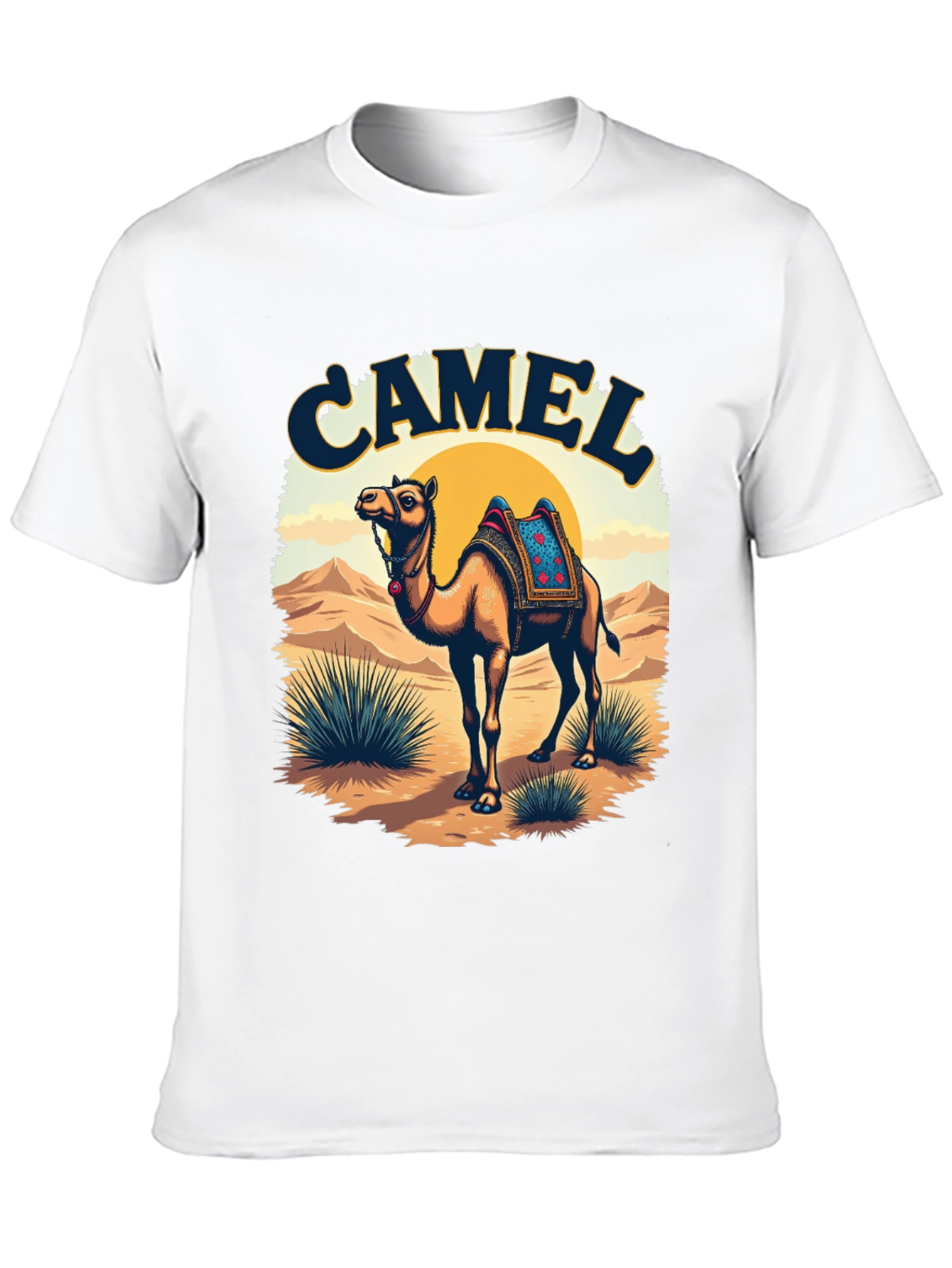Camel Desert Scene Graphic Tee