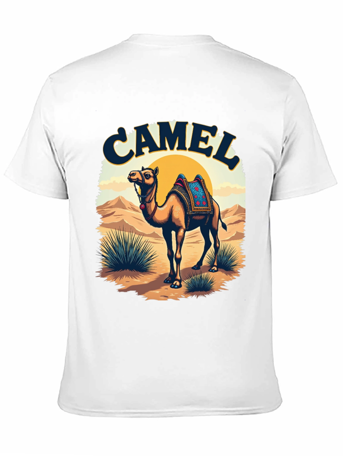 Camel Desert Scene Graphic Tee