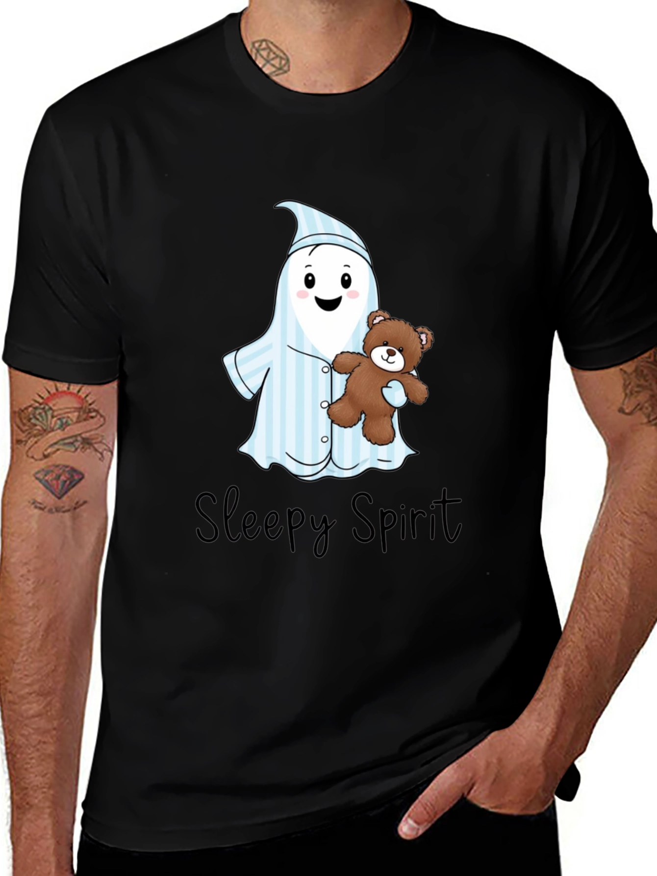 Sleepy Spirit T-Shirt - Cute Cartoon Graphic Tee