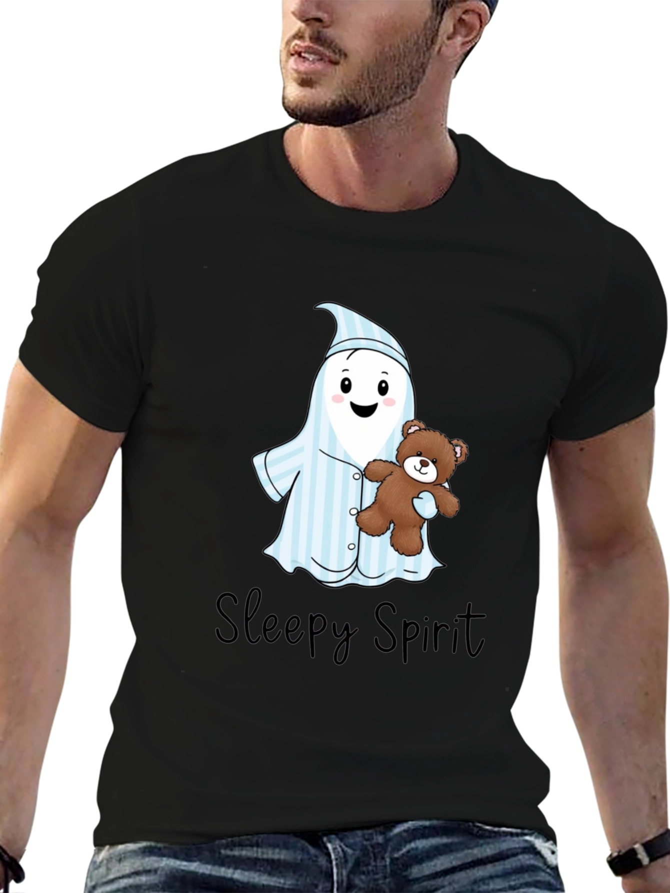 Sleepy Spirit T-Shirt - Cute Cartoon Graphic Tee