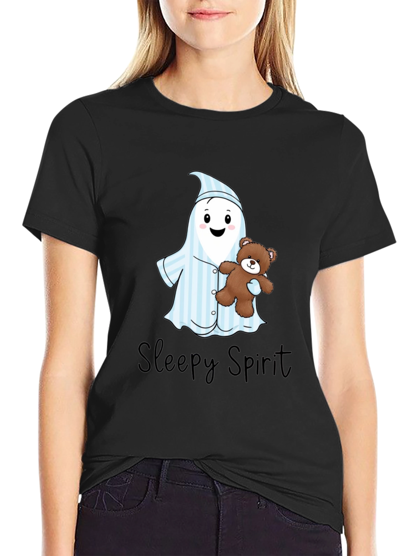 Sleepy Spirit T-Shirt - Cute Cartoon Graphic Tee
