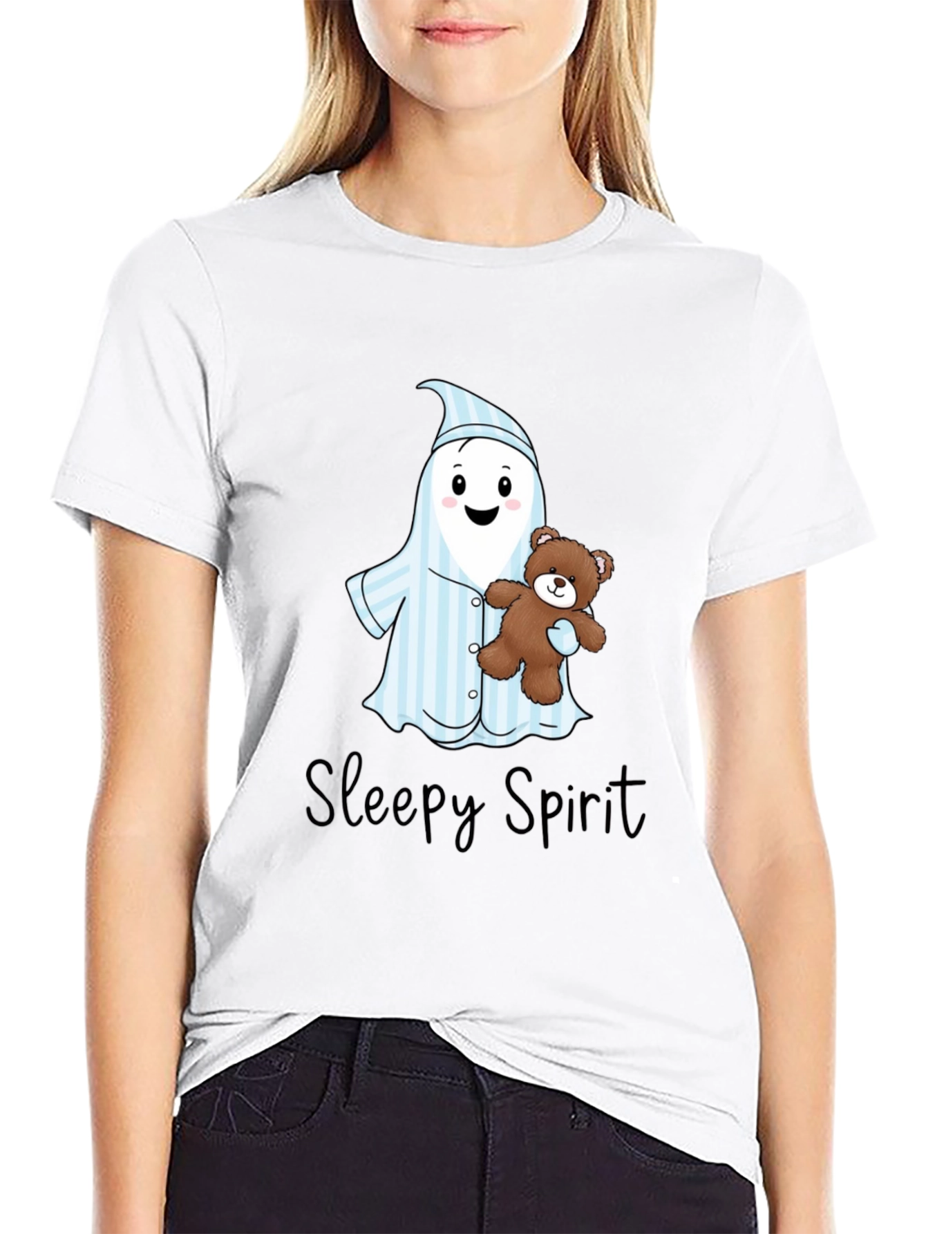 Sleepy Spirit T-Shirt - Cute Cartoon Graphic Tee