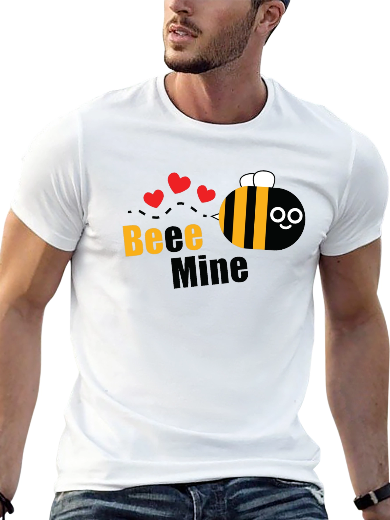 Bee Mine Graphic T-Shirt - Cute Valentines Day Tee