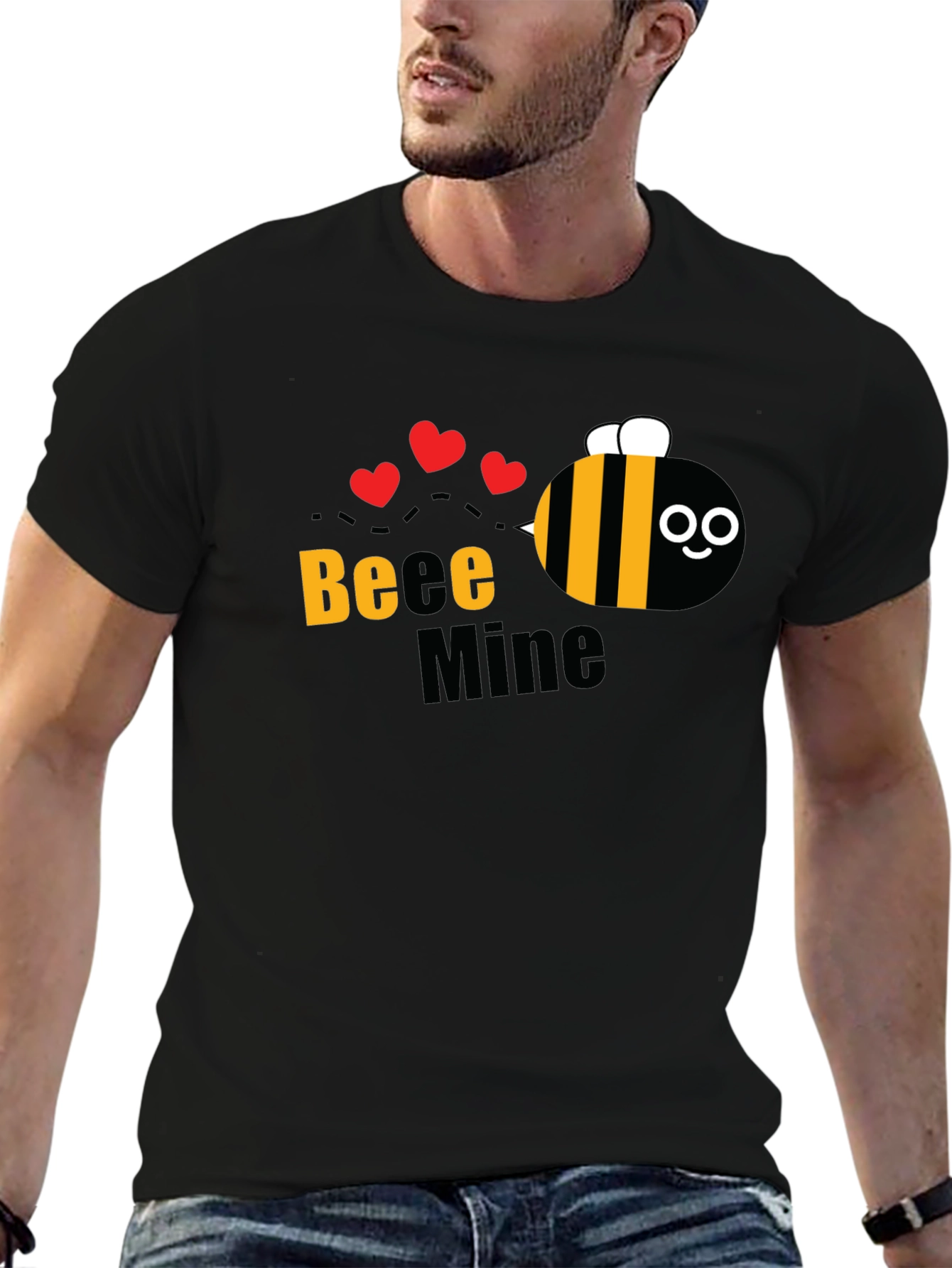 Bee Mine Graphic T-Shirt - Cute Valentines Day Tee