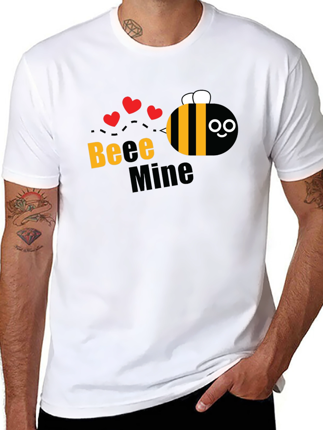 Bee Mine Graphic T-Shirt - Cute Valentines Day Tee