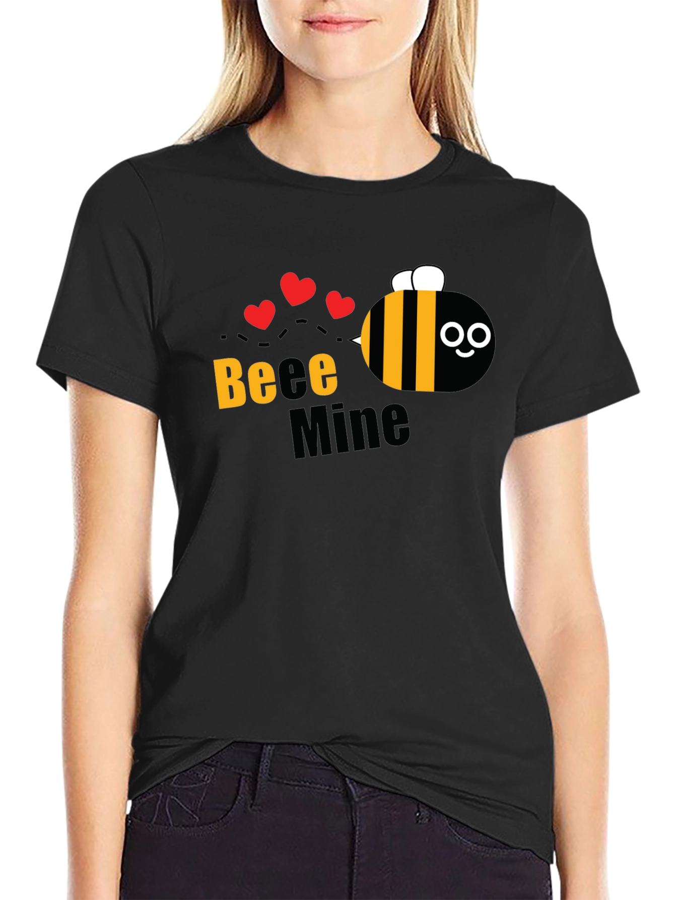 Bee Mine Graphic T-Shirt - Cute Valentines Day Tee