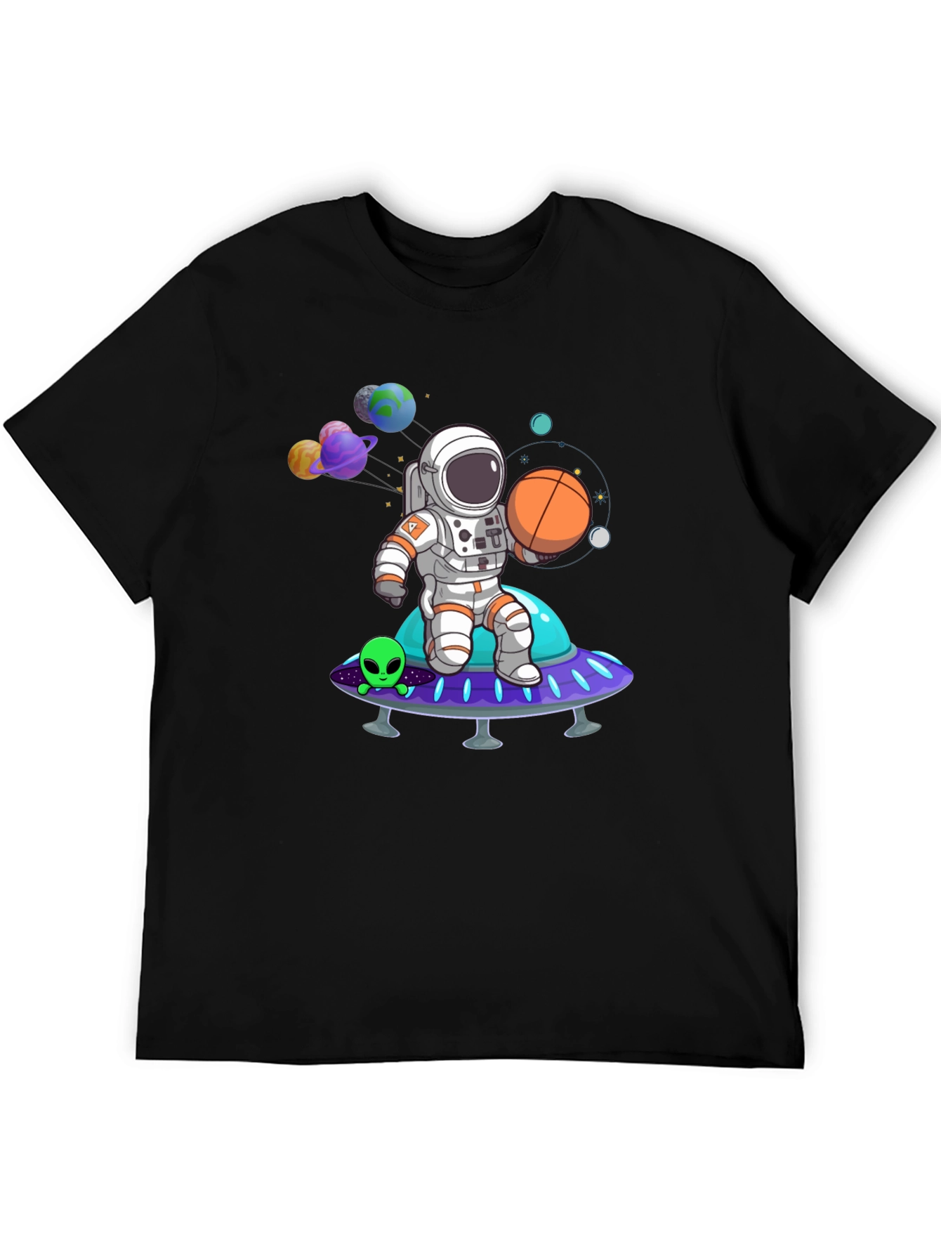 Astronaut on Spaceship Graphic Tee