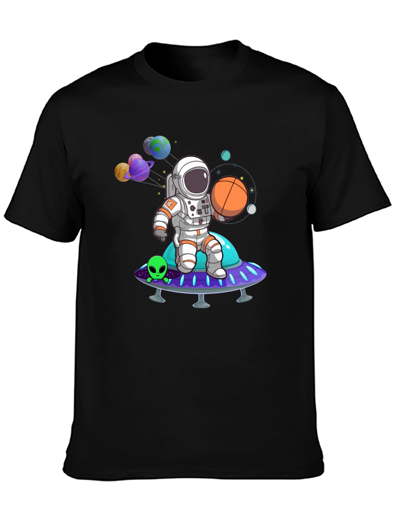 Astronaut on Spaceship Graphic Tee