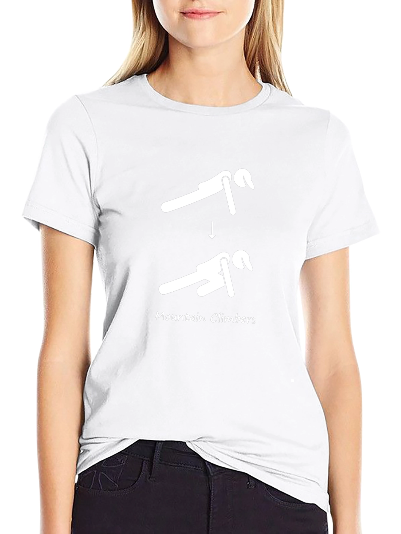 Mountain Climbers Exercise Black T-Shirt