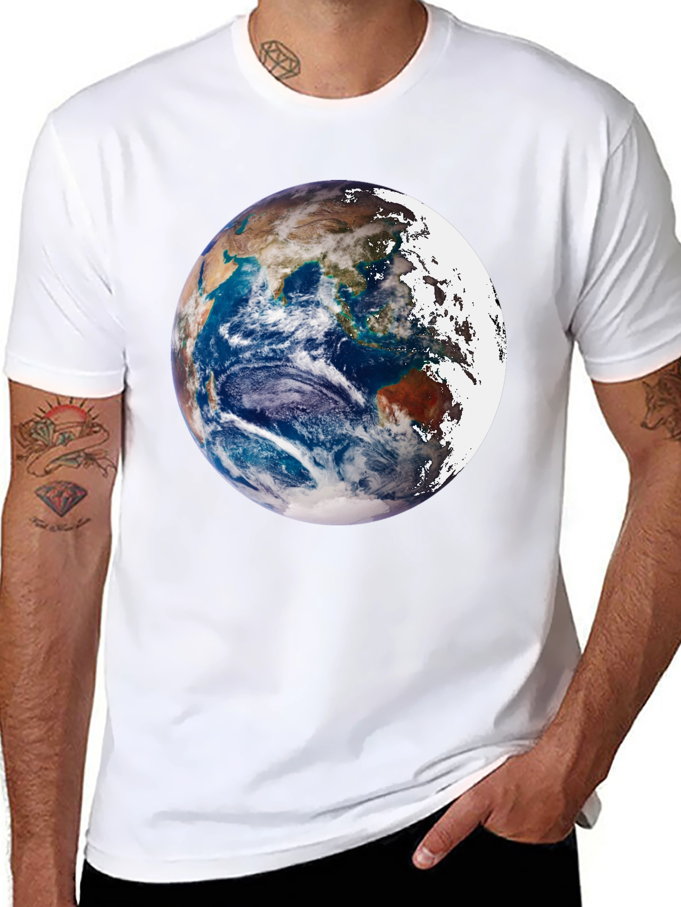 Earth Graphic Black Tee - Global Awareness