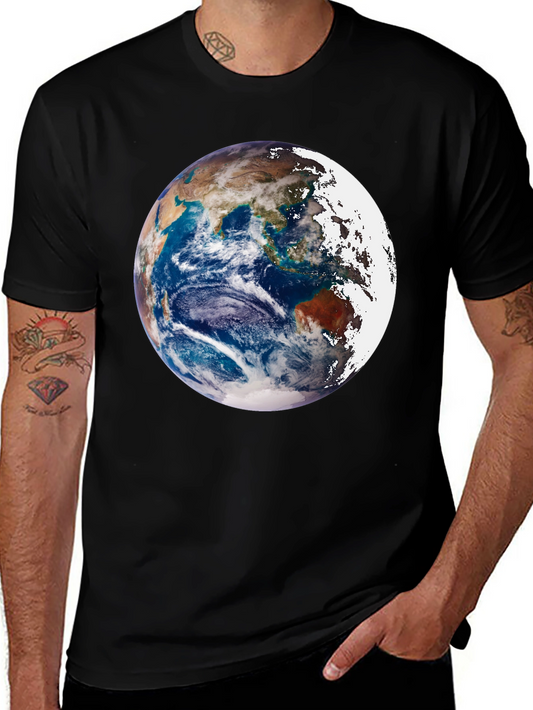 Earth Graphic Black Tee - Global Awareness