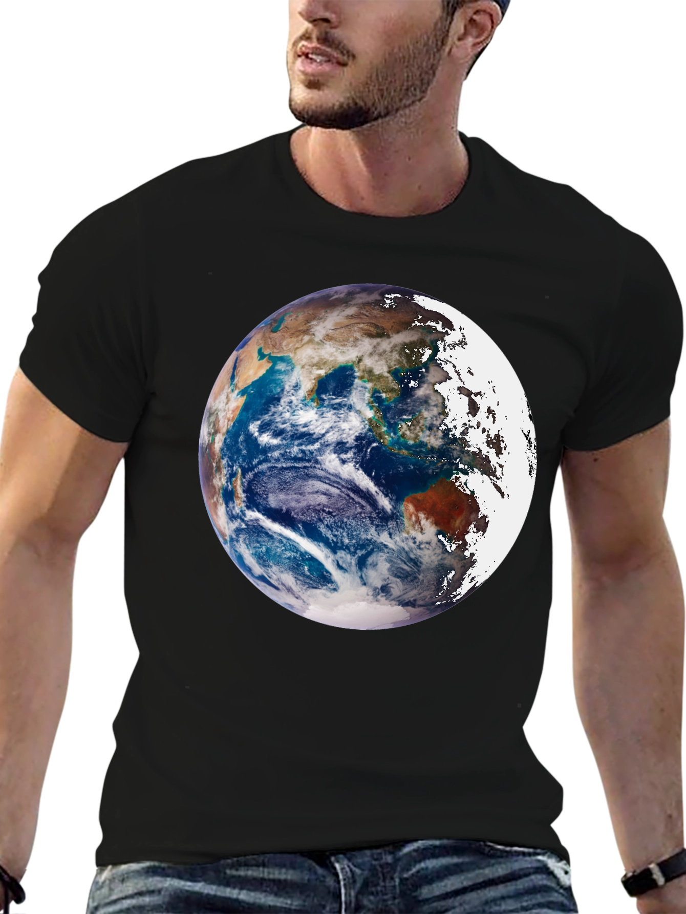 Earth Graphic Black Tee - Global Awareness