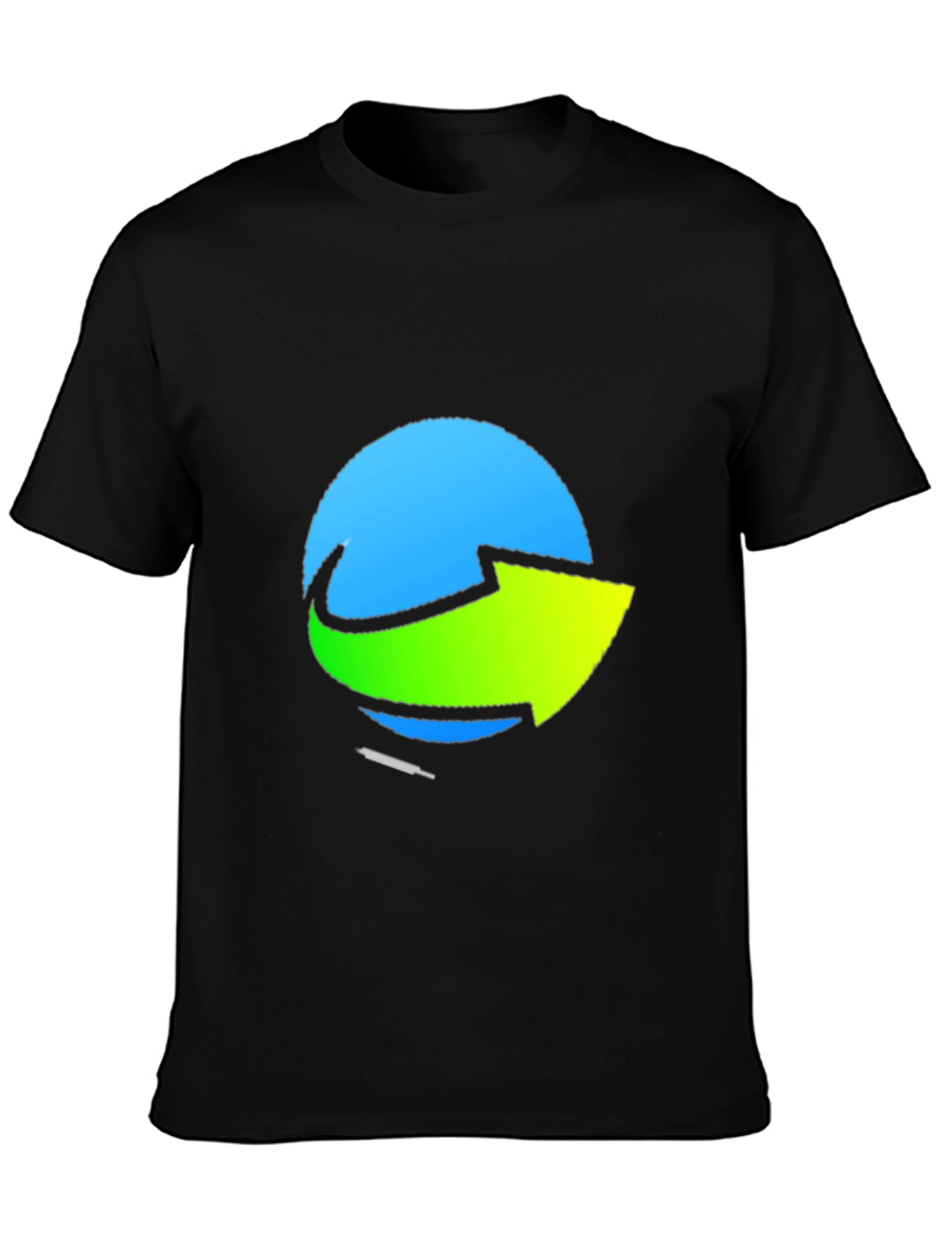 Stylish Graphic Tee - Blue & Green Arrow Design