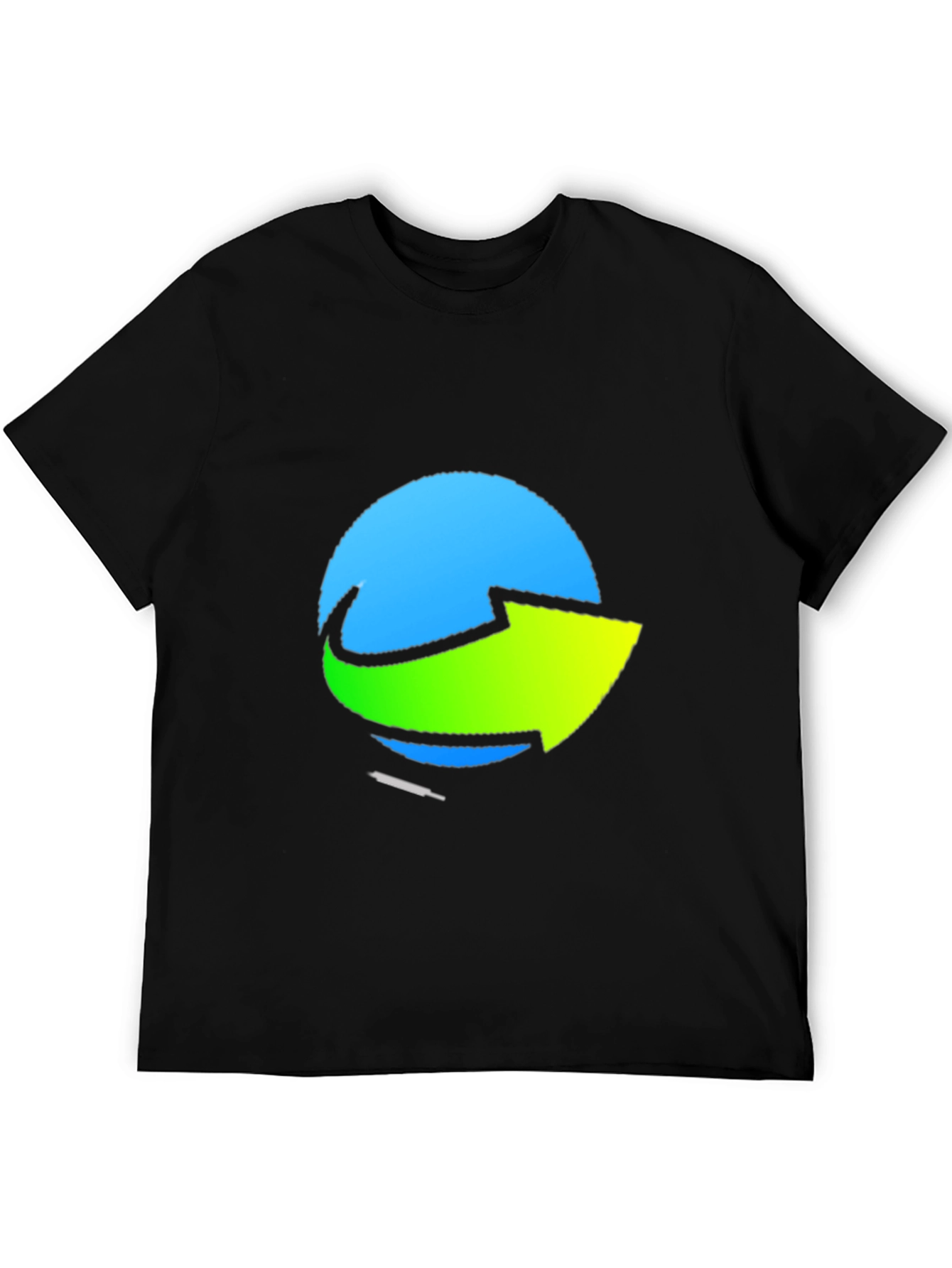 Stylish Graphic Tee - Blue & Green Arrow Design