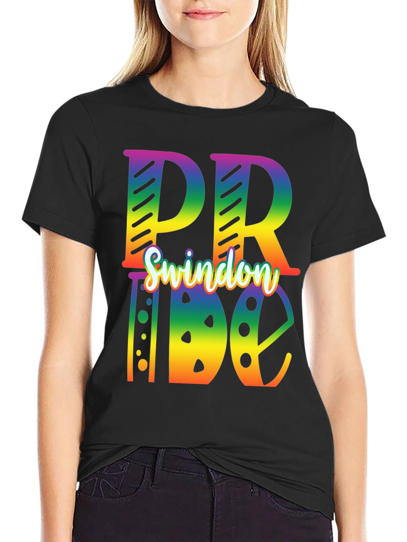 Swindon Pride T-Shirt - Rainbow Design