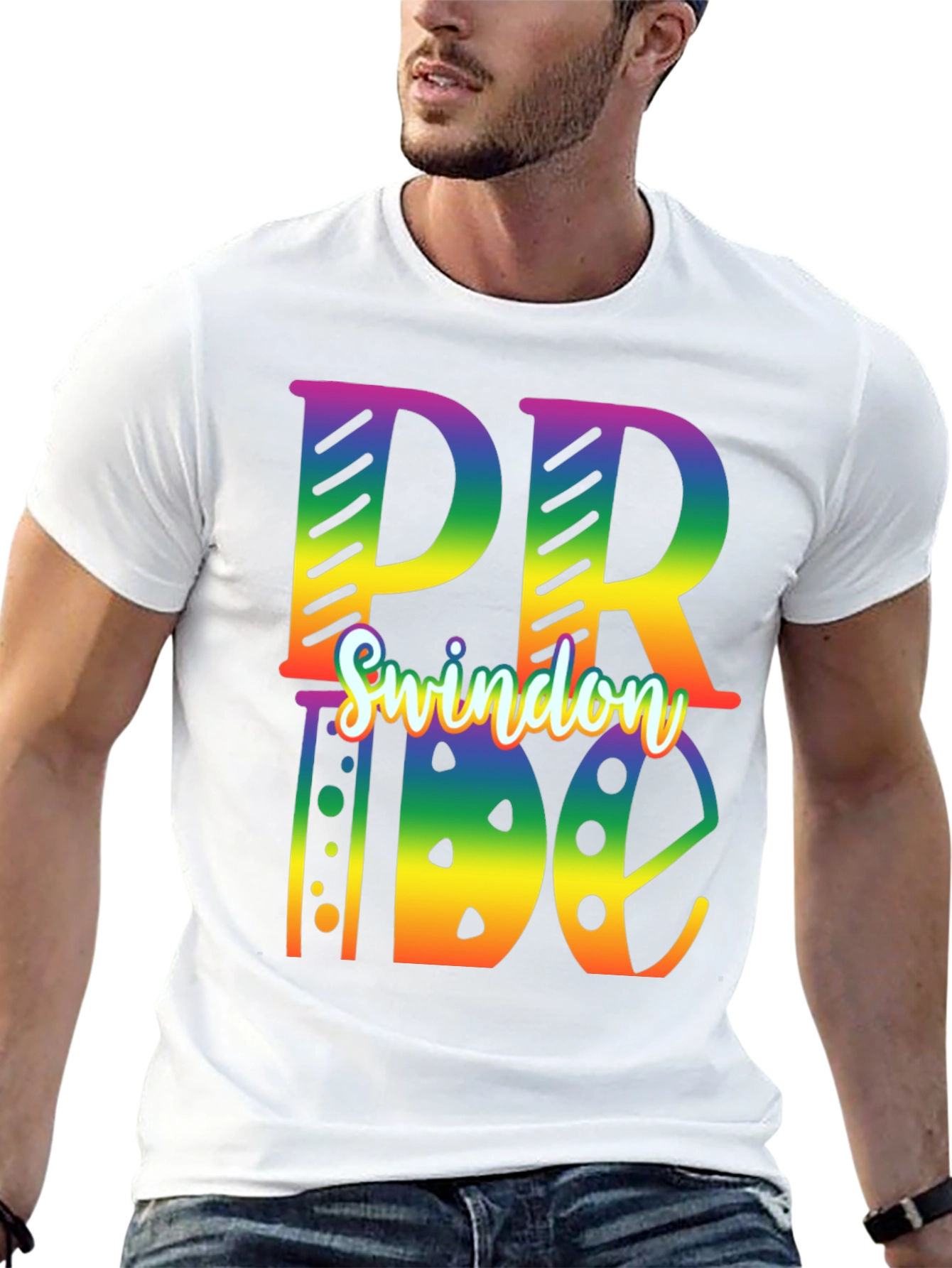Swindon Pride T-Shirt - Rainbow Design