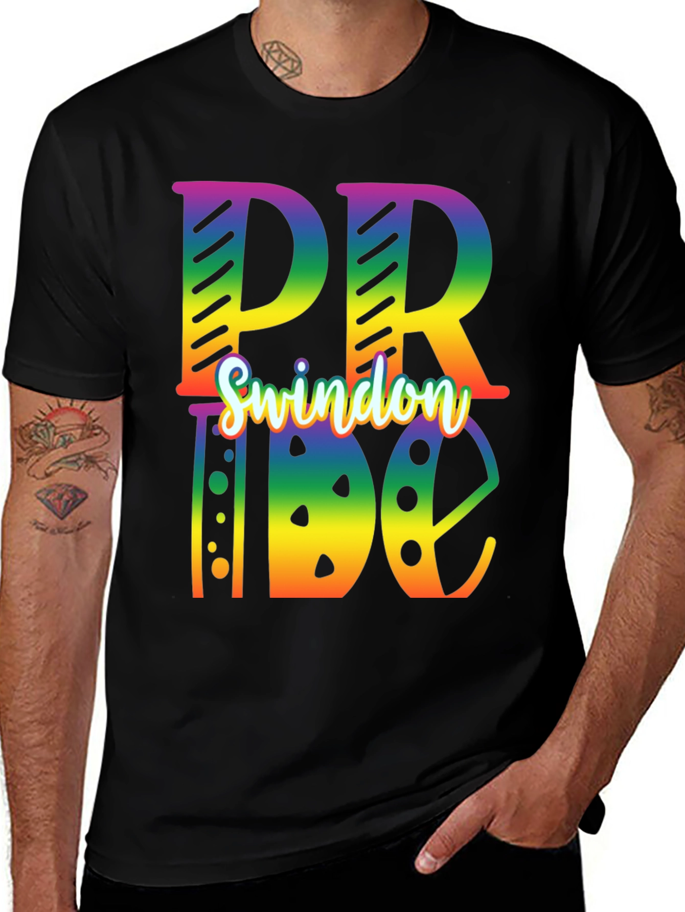 Swindon Pride T-Shirt - Rainbow Design