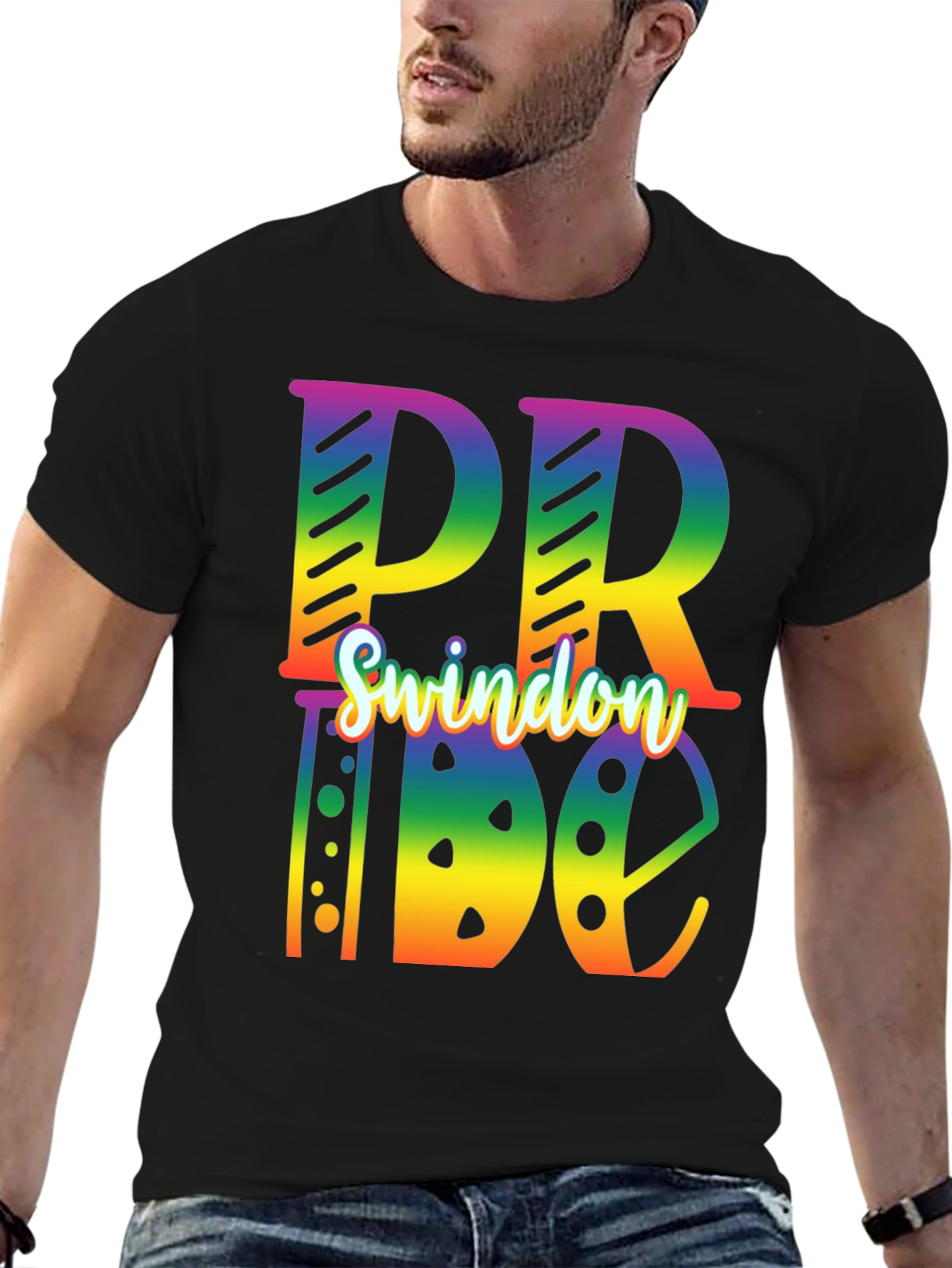 Swindon Pride T-Shirt - Rainbow Design