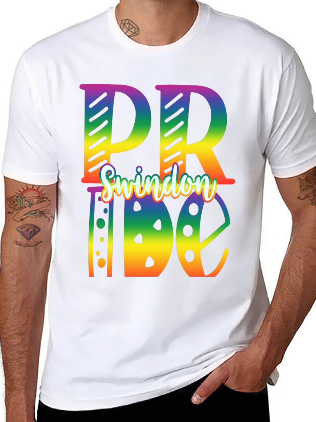 Swindon Pride T-Shirt - Rainbow Design