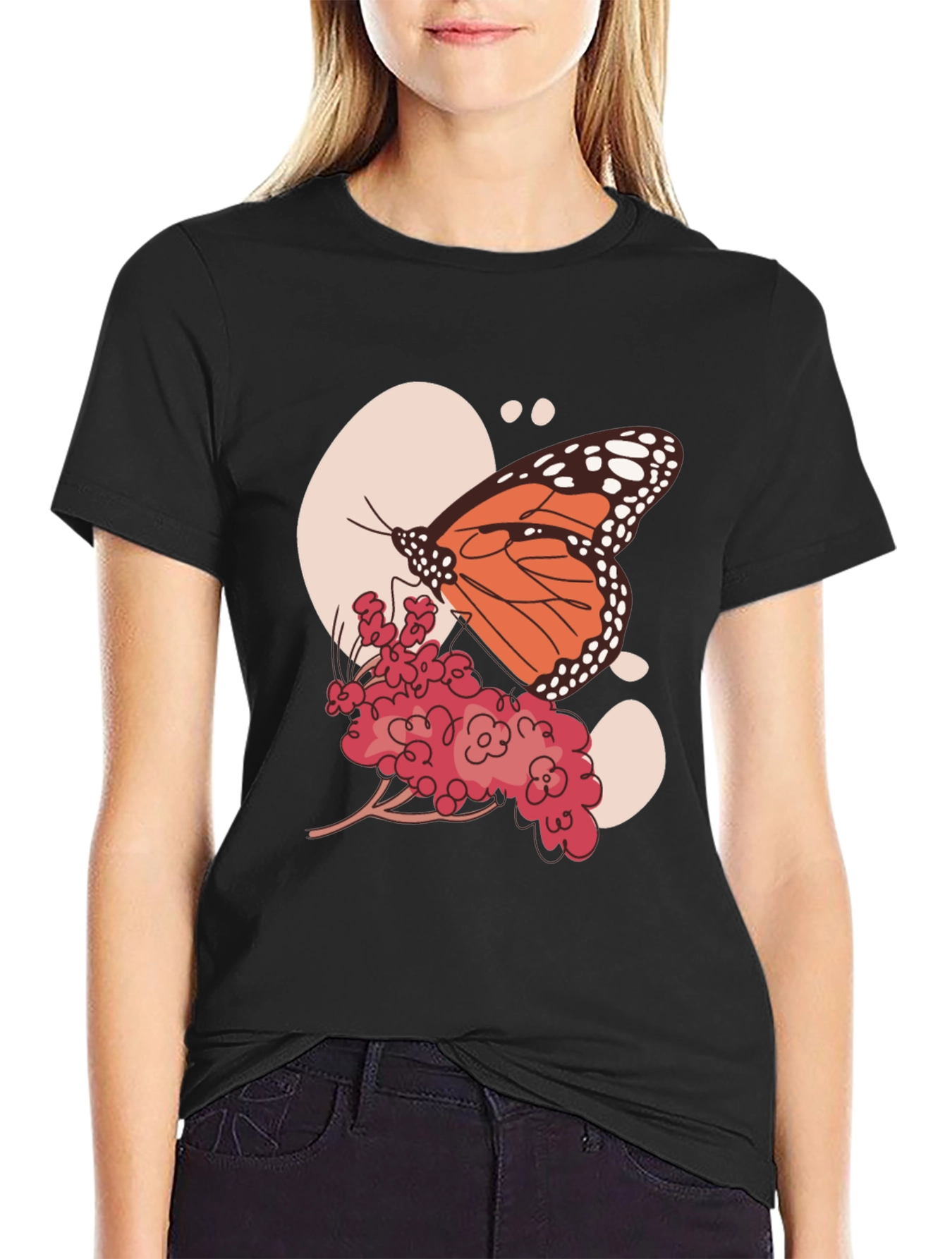 Butterfly Graphic Tee - Nature Inspired Print