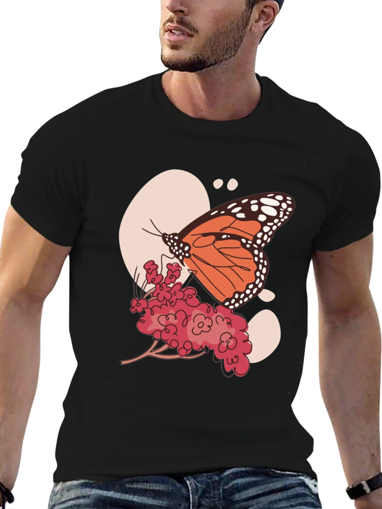 Butterfly Graphic Tee - Nature Inspired Print