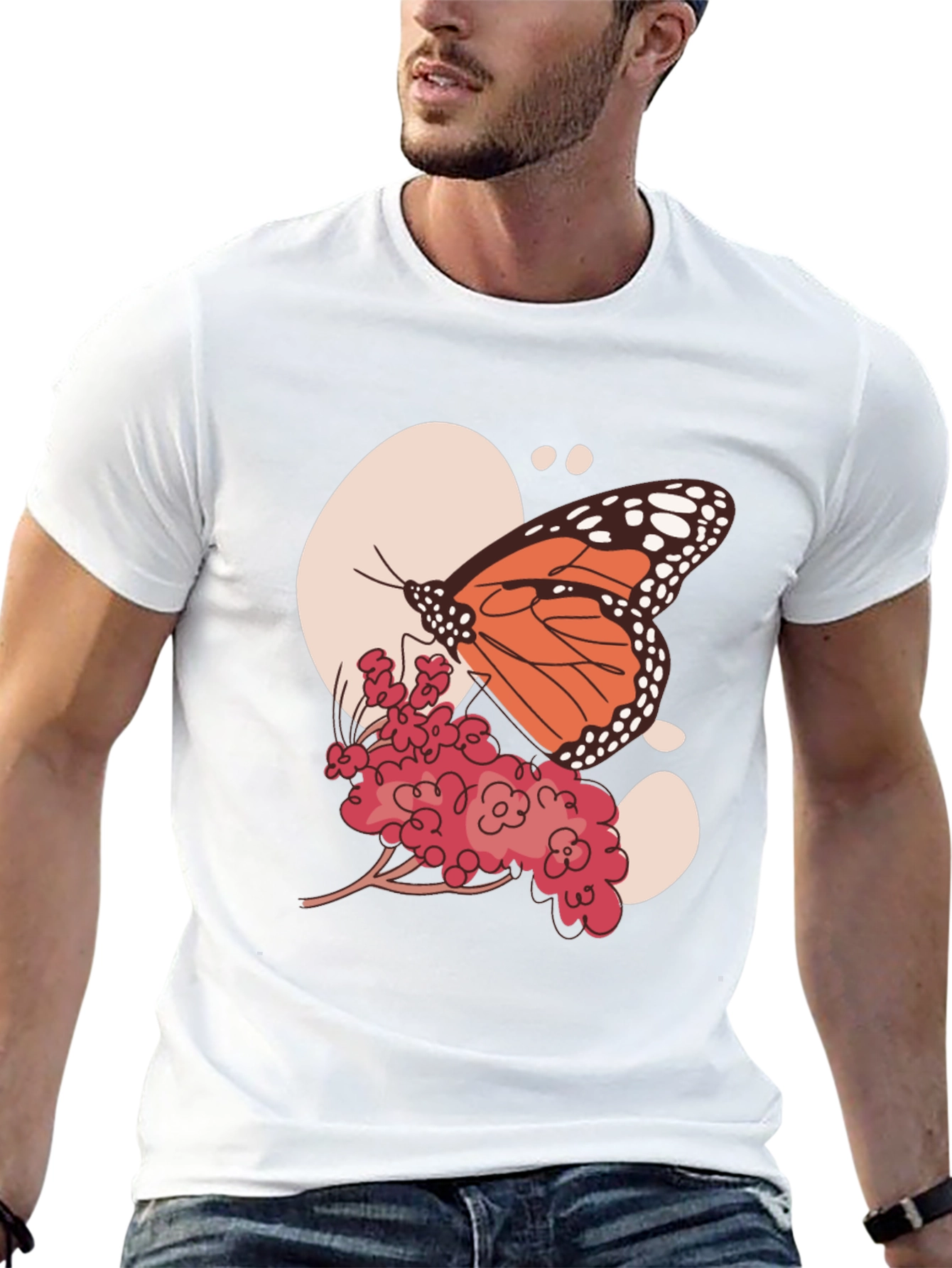 Butterfly Graphic Tee - Nature Inspired Print