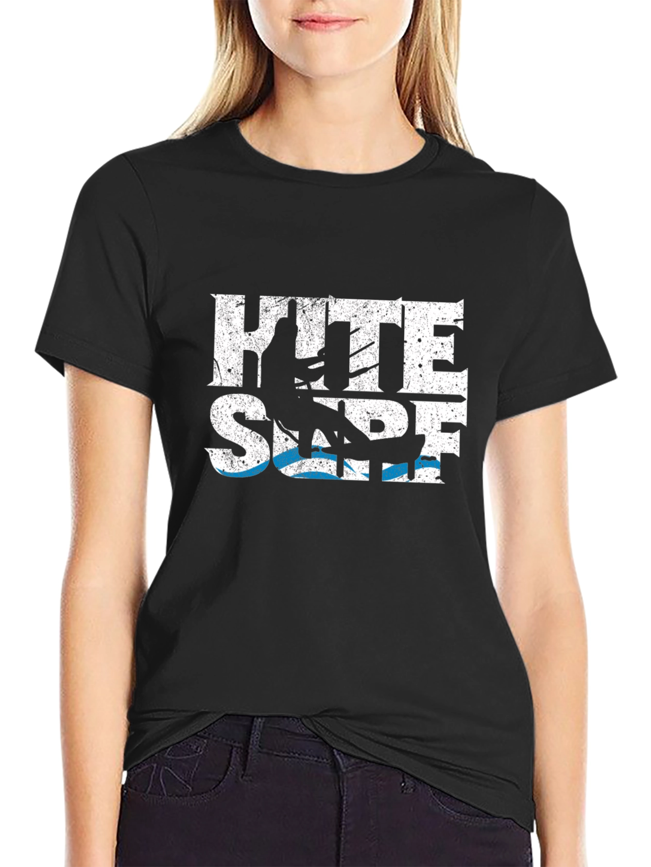 Kite Surf Graphic Tee - Black